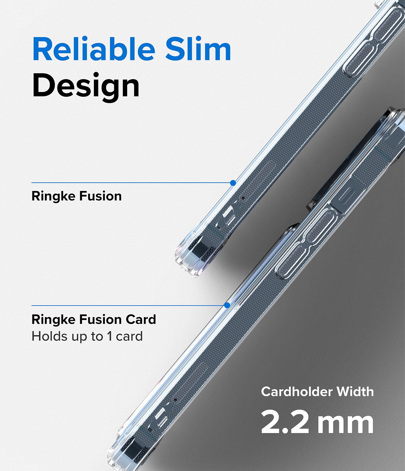 iPhone 13 Pro Fusion cover med kortholder, Gennemsigtig