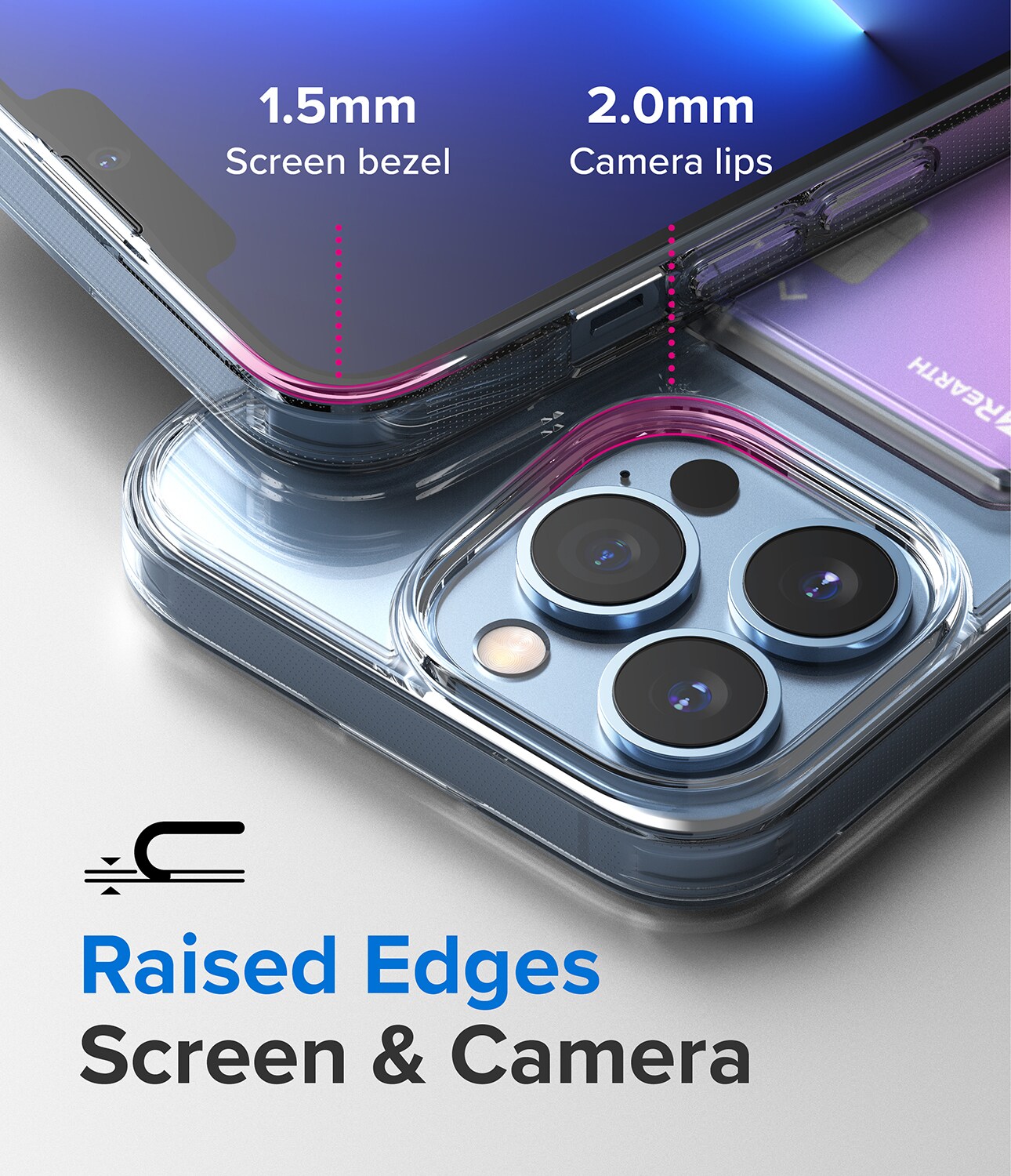 iPhone 13 Pro Fusion cover med kortholder, Gennemsigtig