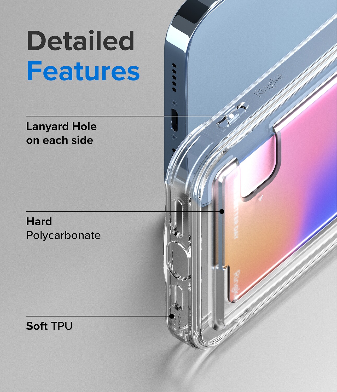 iPhone 13 Pro Fusion cover med kortholder, Gennemsigtig