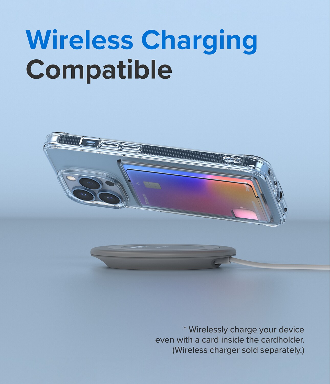 iPhone 13 Pro Fusion cover med kortholder, Gennemsigtig