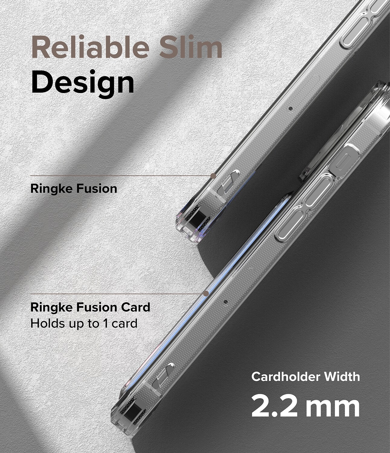 iPhone 14 Pro Max Fusion cover med kortholder, Gennemsigtig