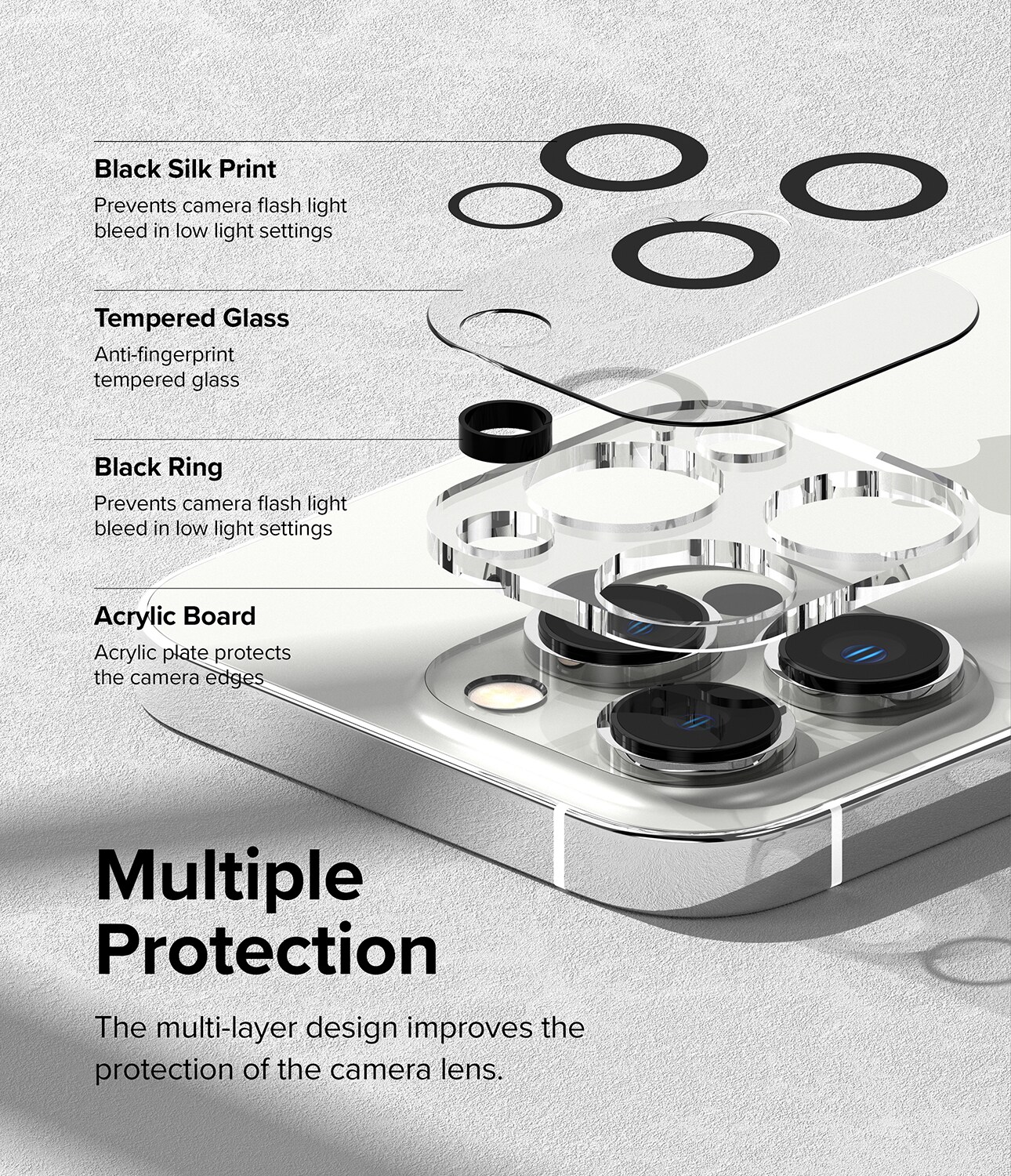 iPhone 14 Pro Max Kamerabeskyttelse i glas (2-pak)