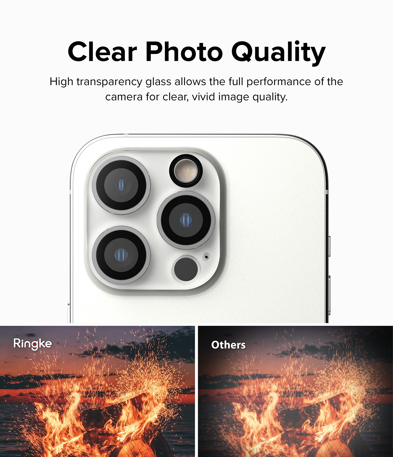 iPhone 14 Pro Max Kamerabeskyttelse i glas (2-pak)