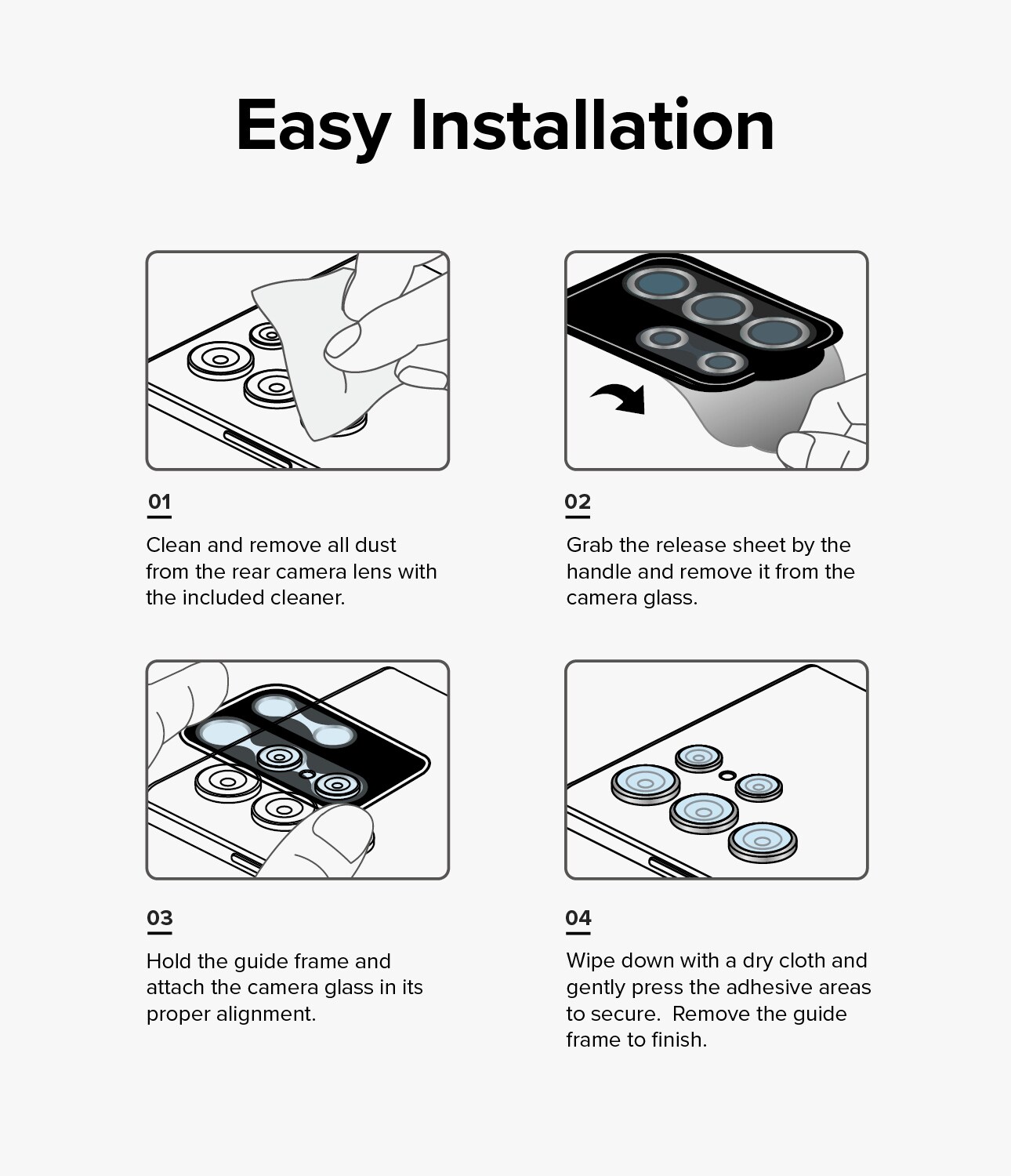 iPhone 14 Pro Linsebeskyttelse med aluminiumramme, Sort