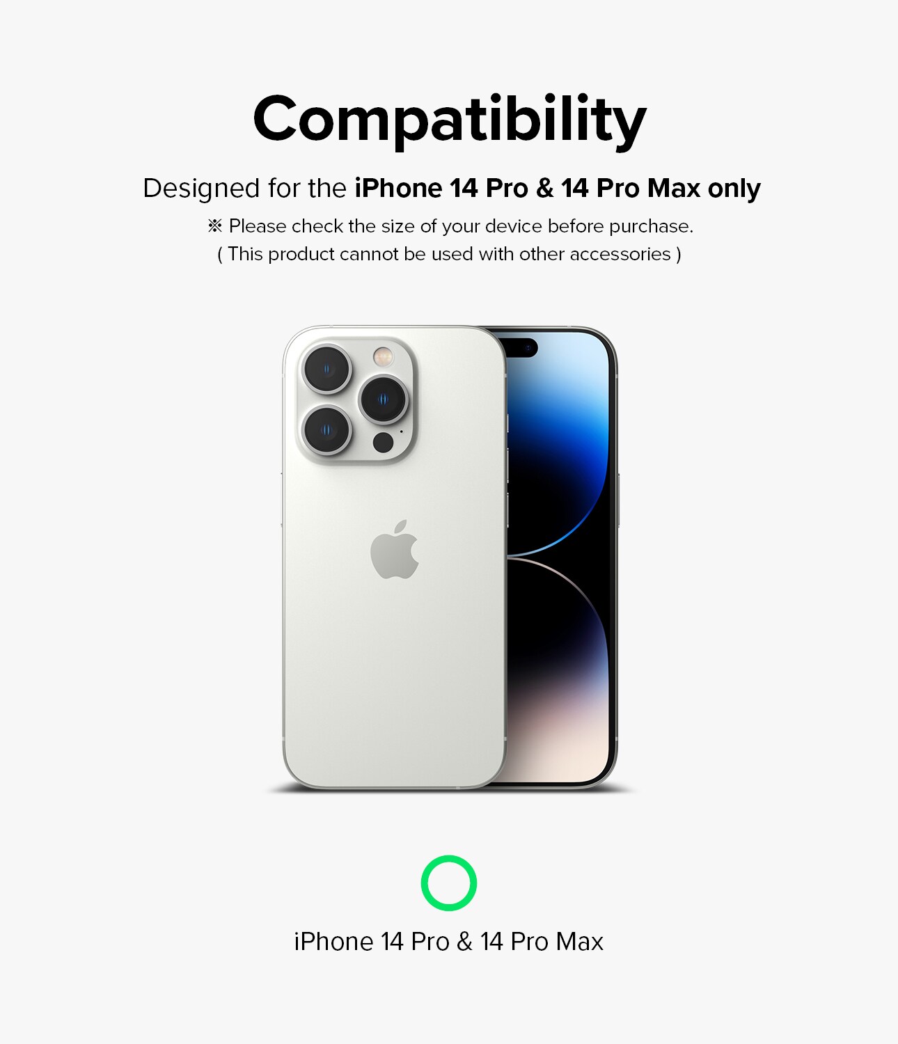 iPhone 14 Pro Linsebeskyttelse med aluminiumramme, Sort