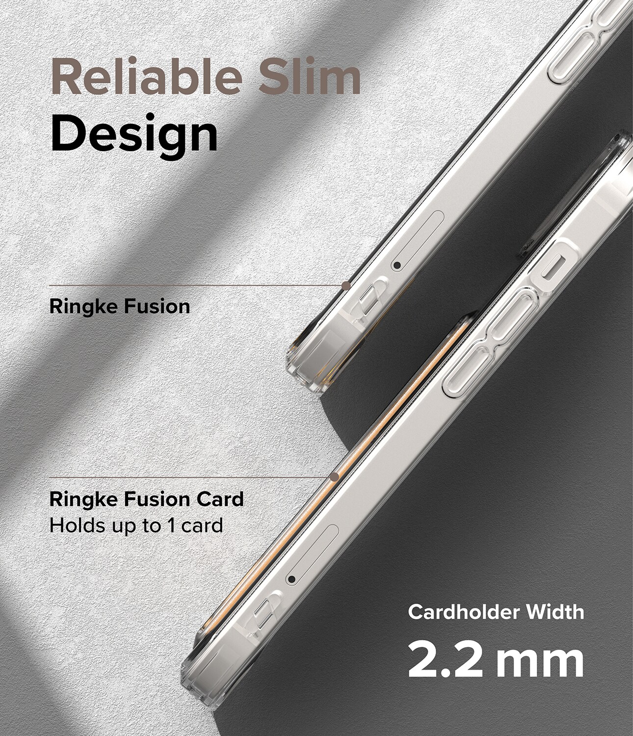 iPhone 14 Fusion cover med kortholder, Gennemsigtig