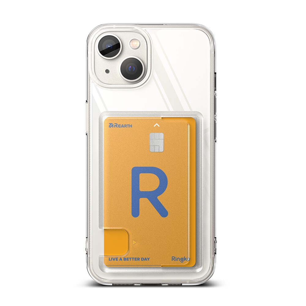 iPhone 14 Fusion cover med kortholder, Gennemsigtig