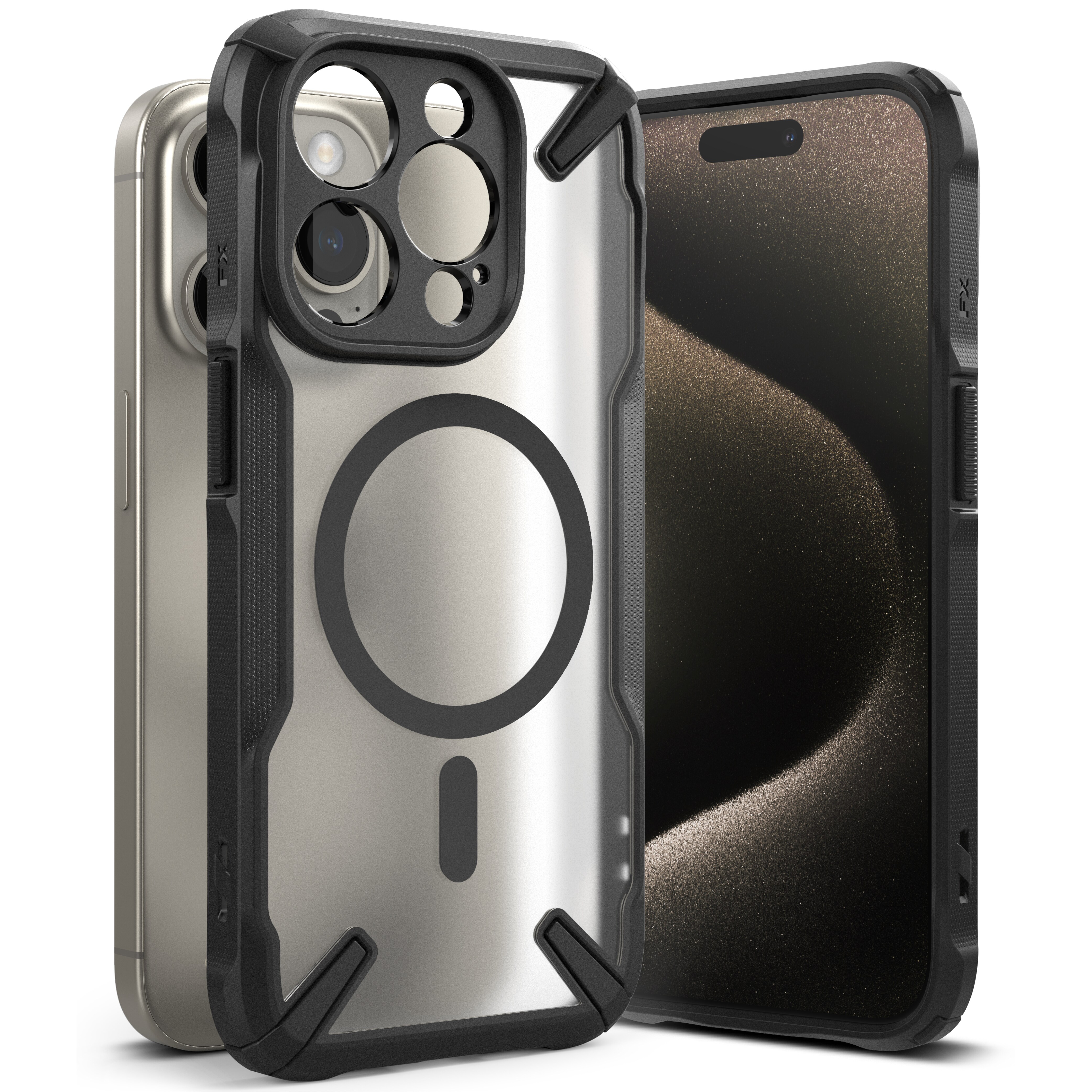 iPhone 15 Pro Fusion X MagSafe cover, Sort