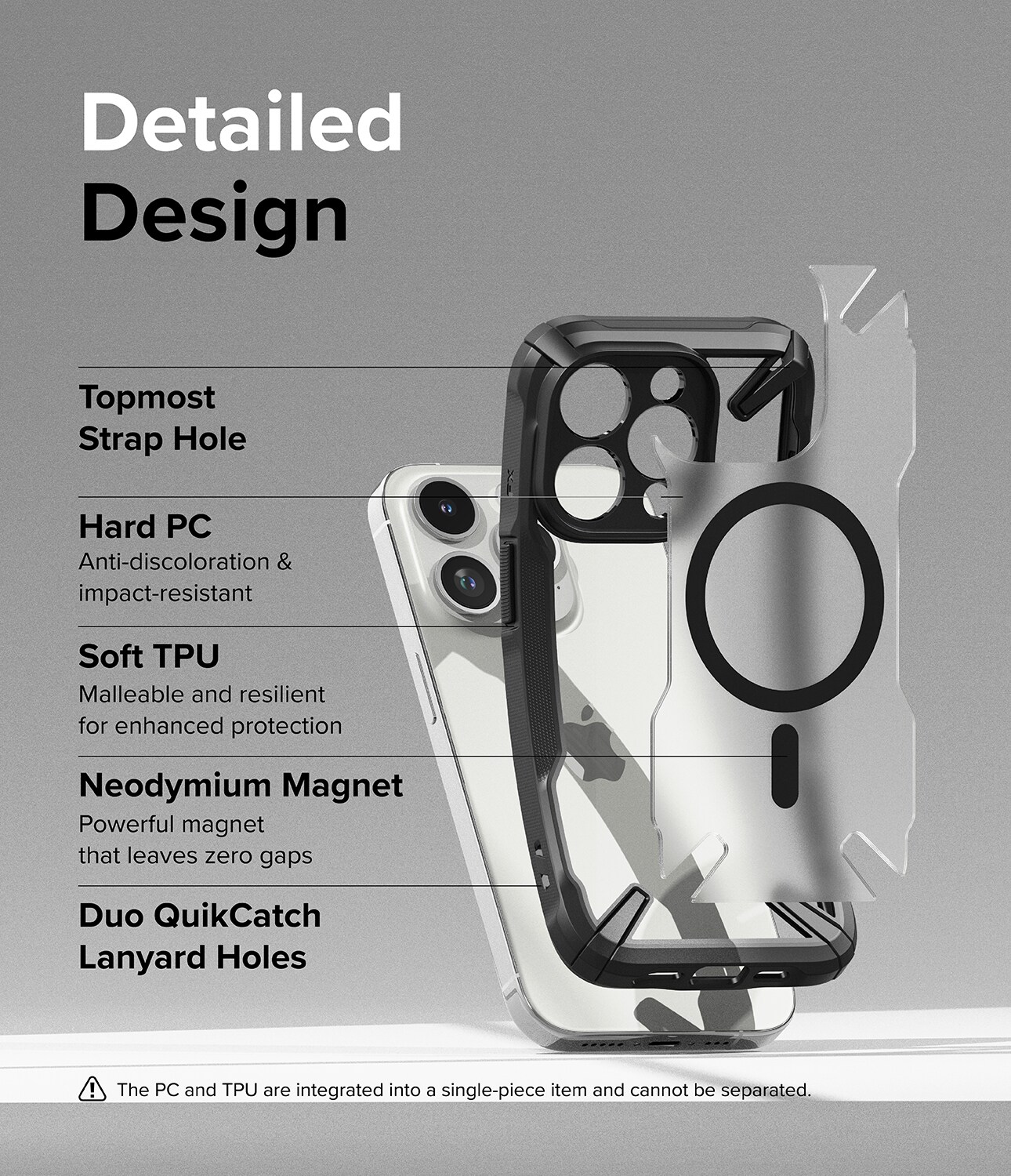 iPhone 15 Pro Fusion X MagSafe cover, Sort