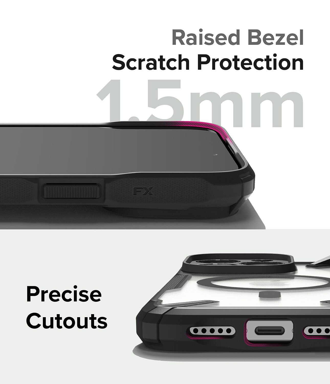 iPhone 15 Pro Fusion X MagSafe cover, Sort