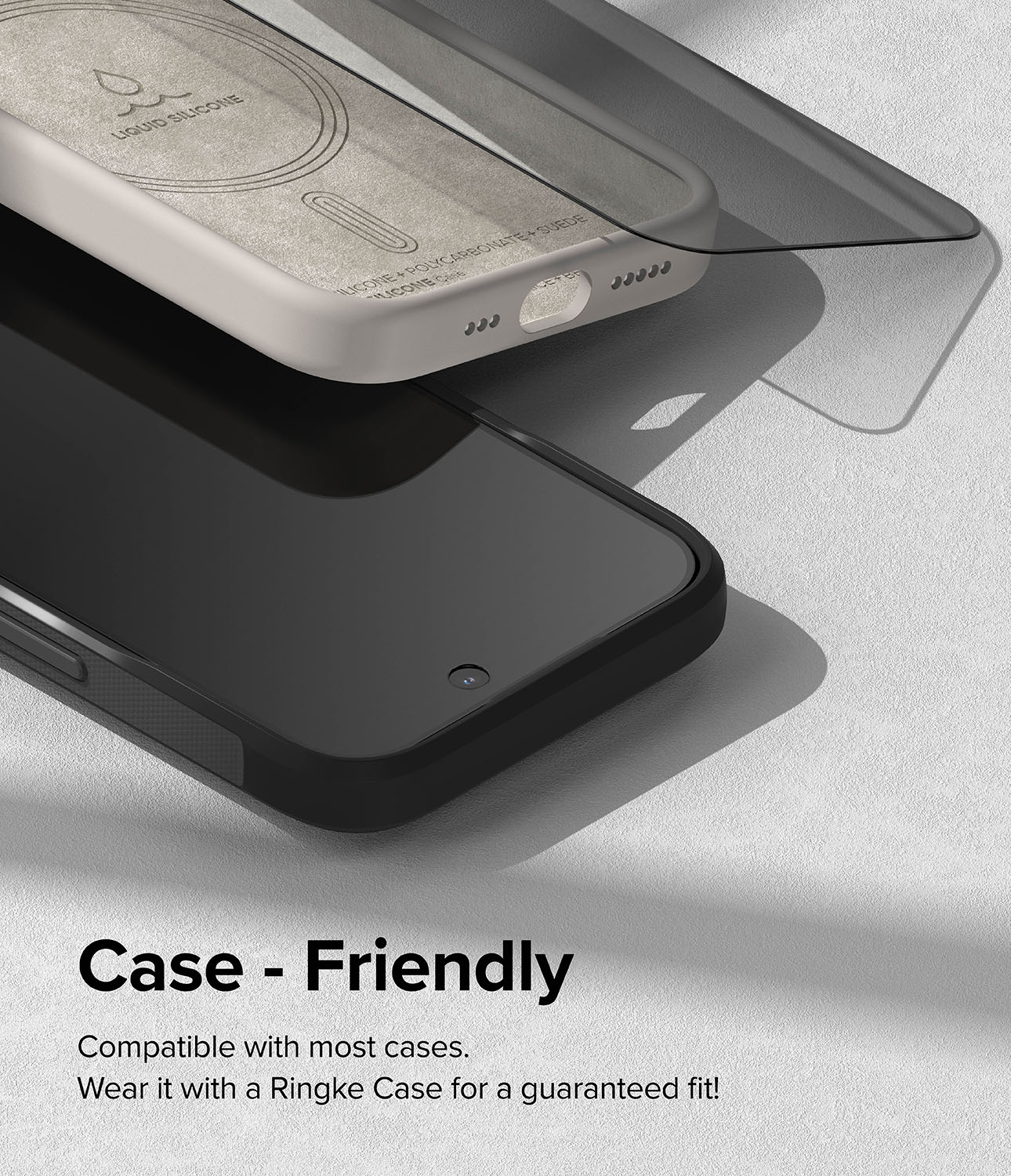 iPhone 15 Pro Anti-spy skærmbeskytter i glas med monteringsværktøj