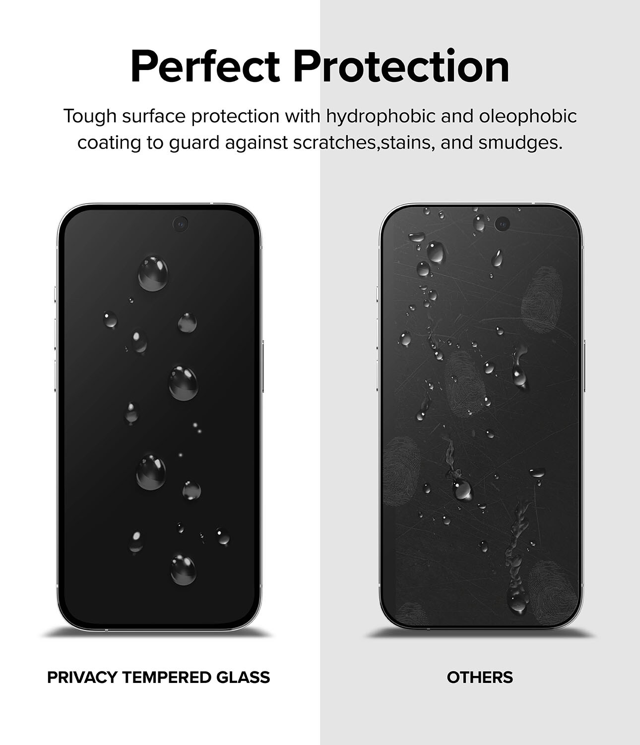 iPhone 15 Pro Anti-spy skærmbeskytter i glas med monteringsværktøj