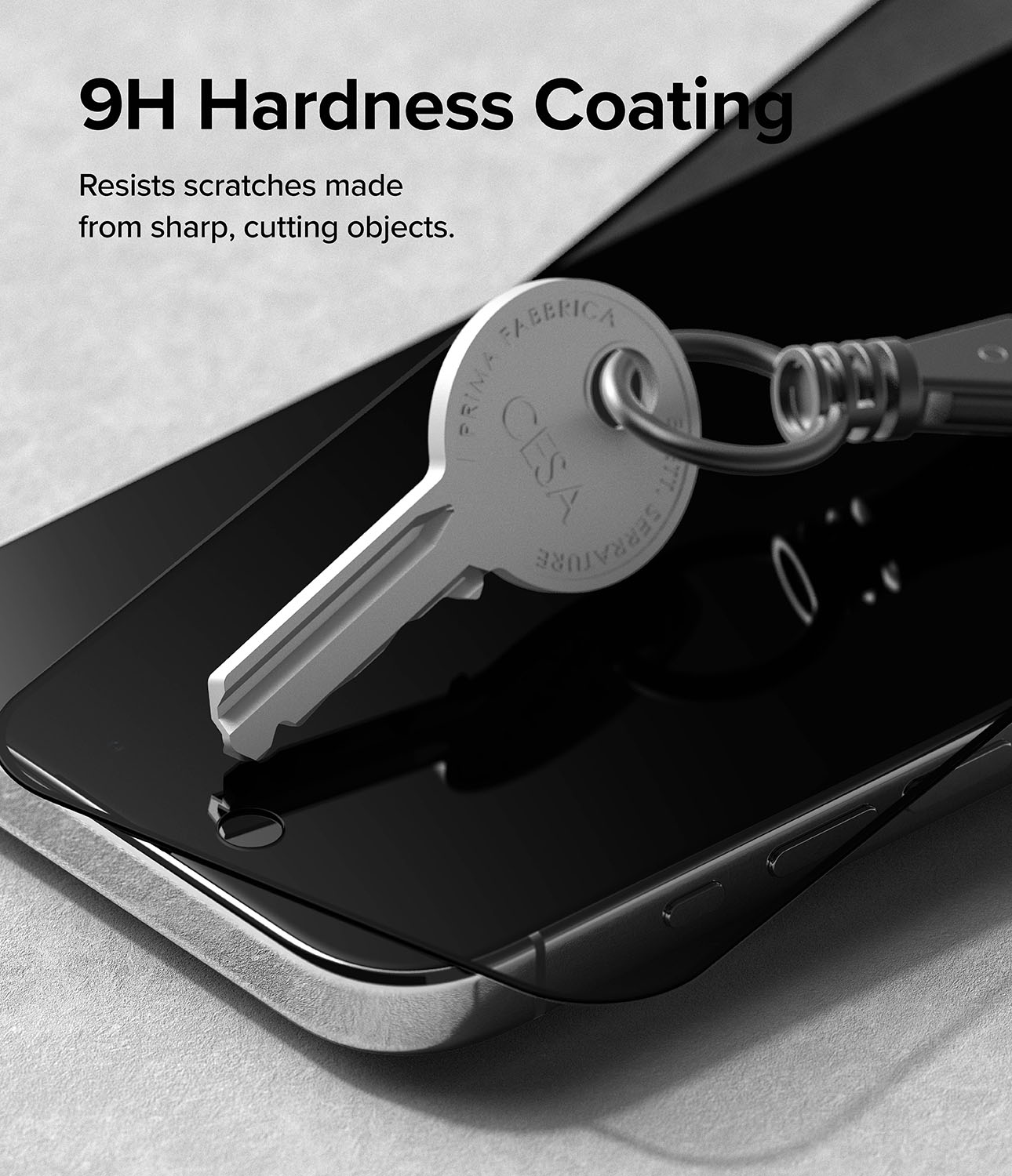 iPhone 15 Pro Anti-spy skærmbeskytter i glas med monteringsværktøj