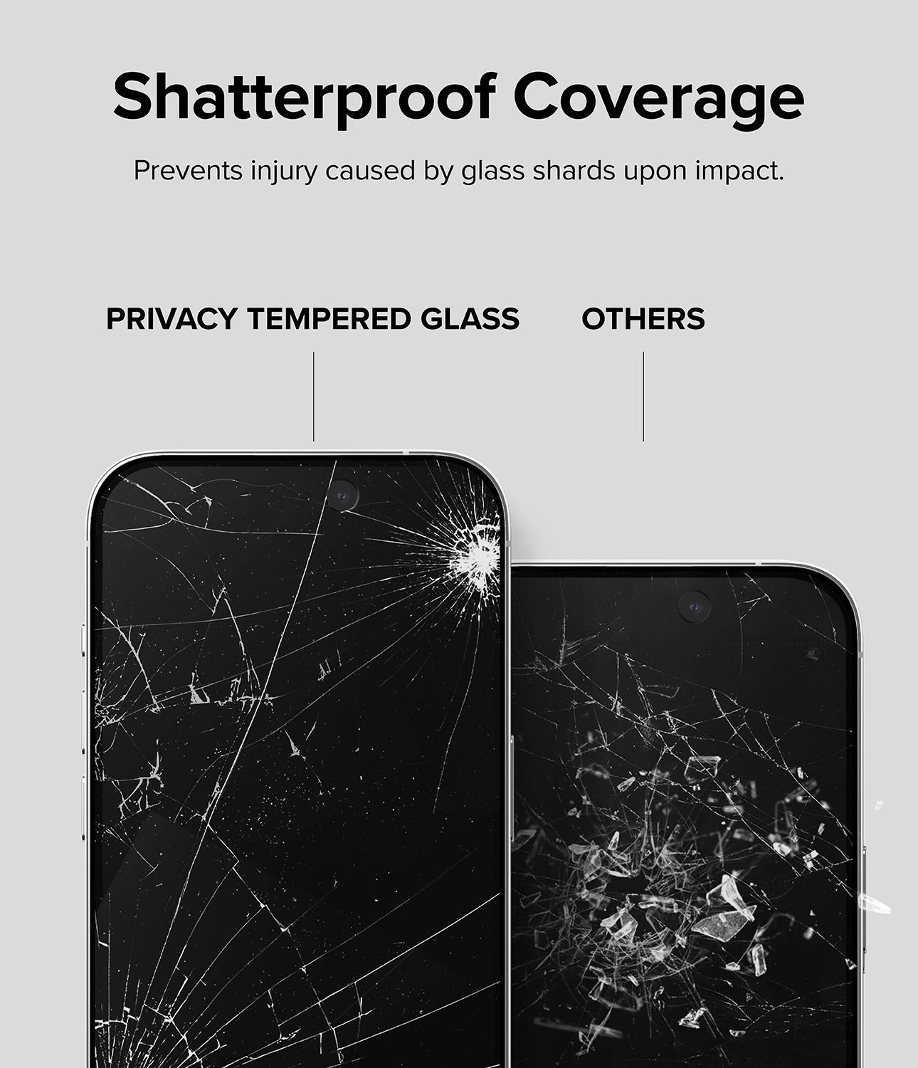 iPhone 15 Pro Anti-spy skærmbeskytter i glas med monteringsværktøj