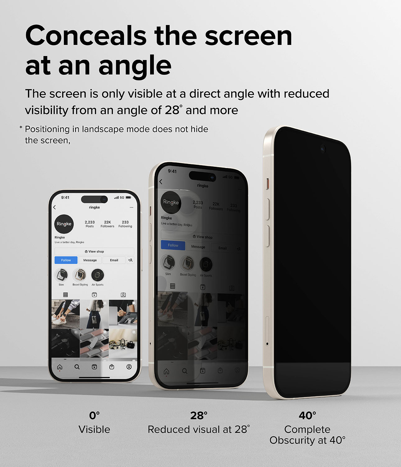 iPhone 15 Plus Anti-spy skærmbeskytter i glas med monteringsværktøj