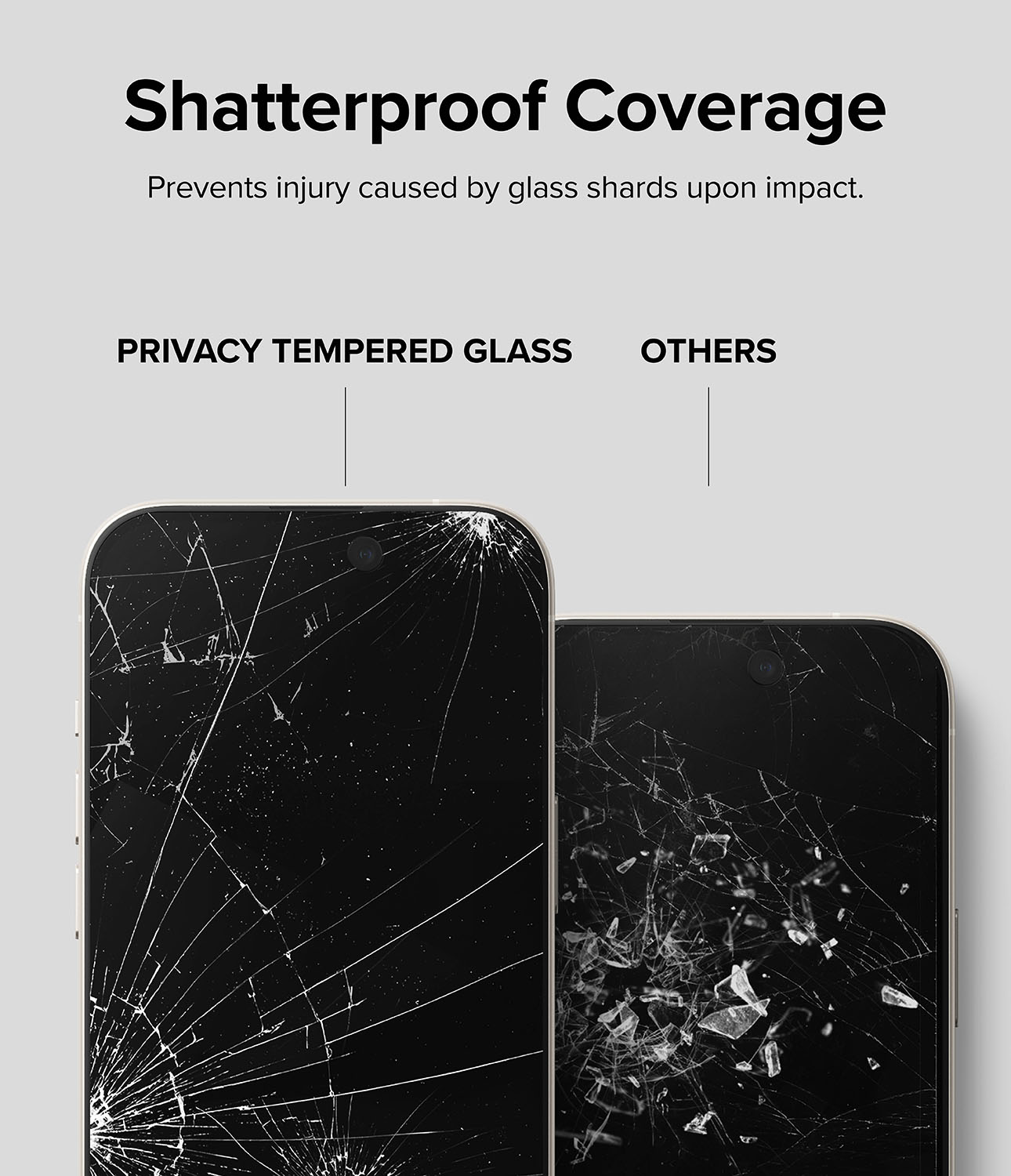 iPhone 15 Plus Anti-spy skærmbeskytter i glas med monteringsværktøj