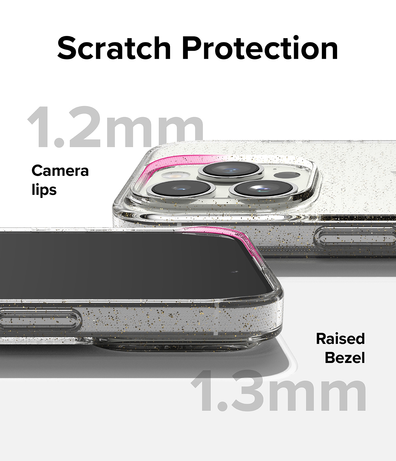 iPhone 15 Pro Air Cover Glitter Clear
