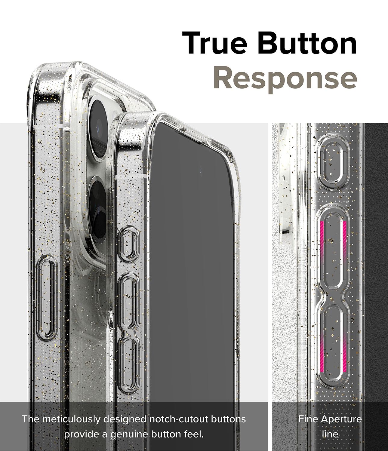 iPhone 15 Pro Air Cover Glitter Clear