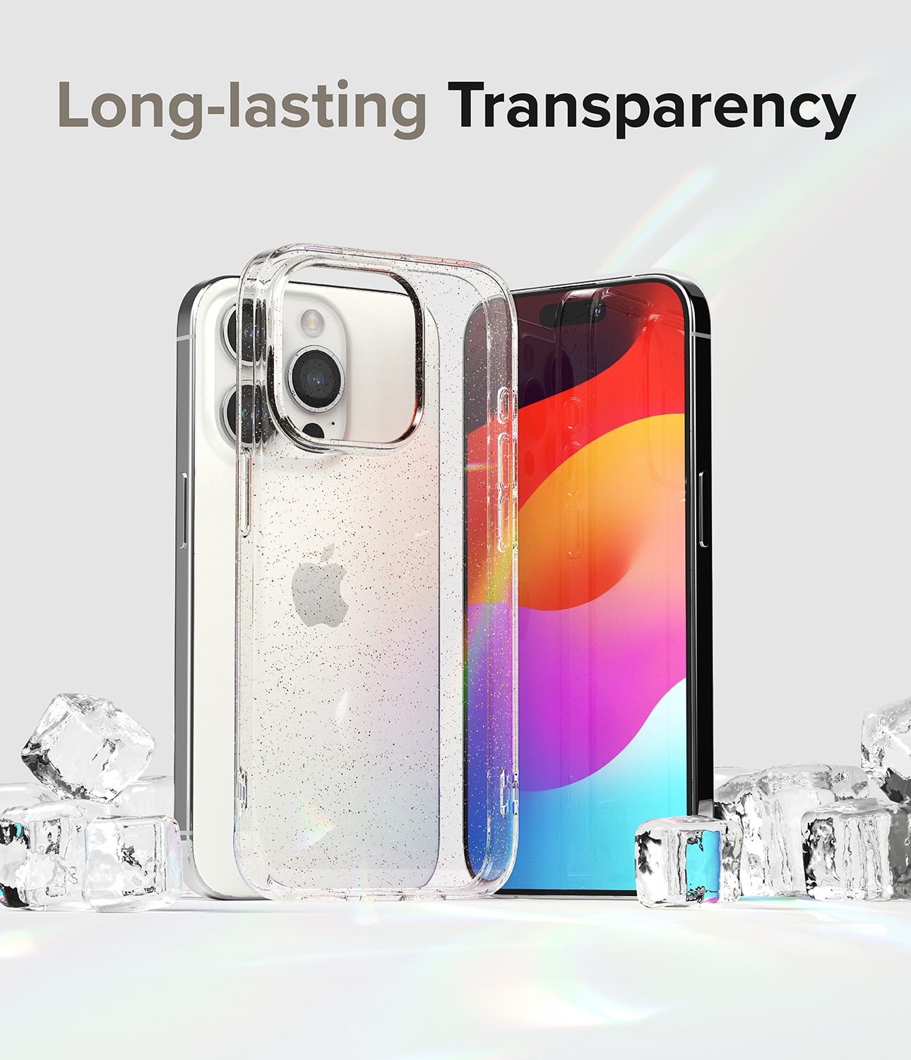 iPhone 15 Pro Air Cover Glitter Clear