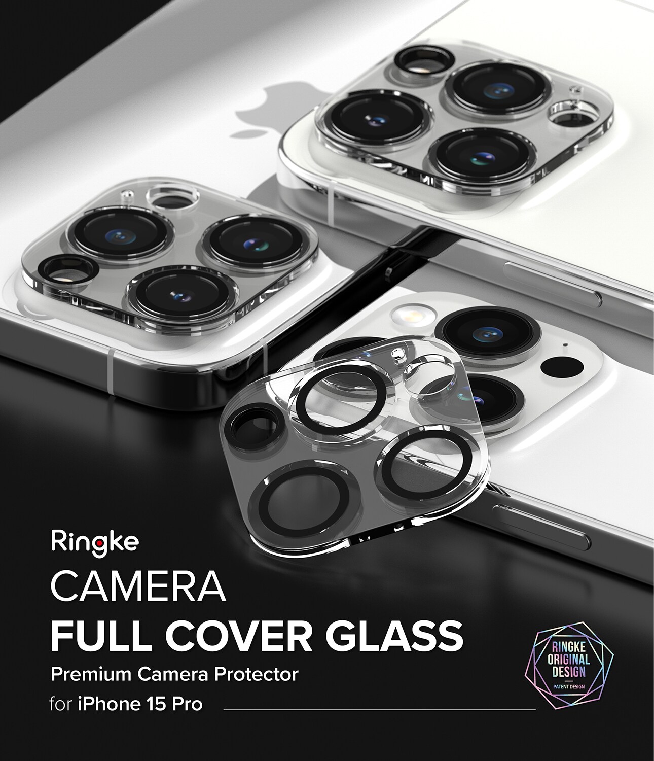 iPhone 15 Pro Kamerabeskyttelse i glas (2-pak)
