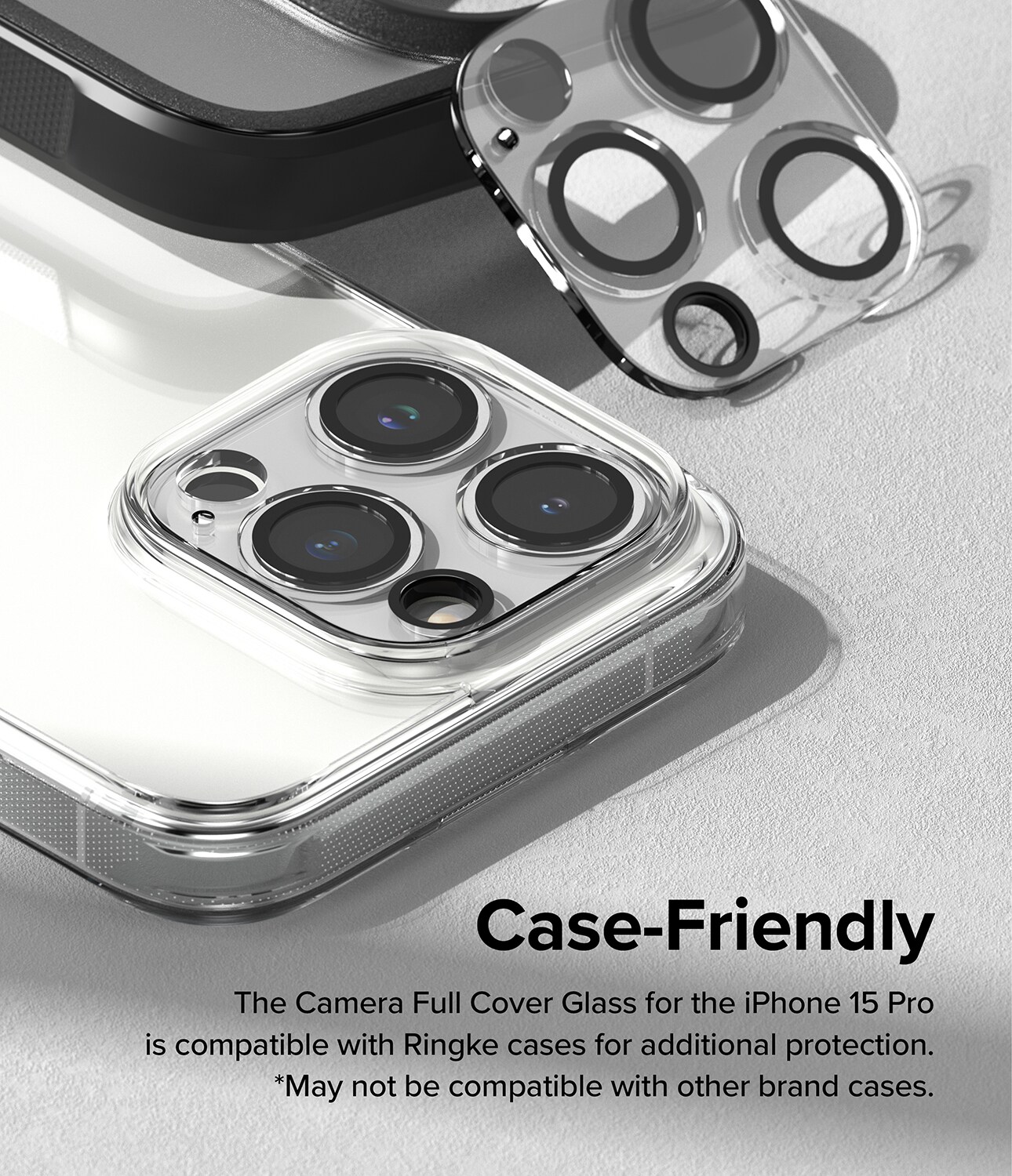iPhone 15 Pro Kamerabeskyttelse i glas (2-pak)