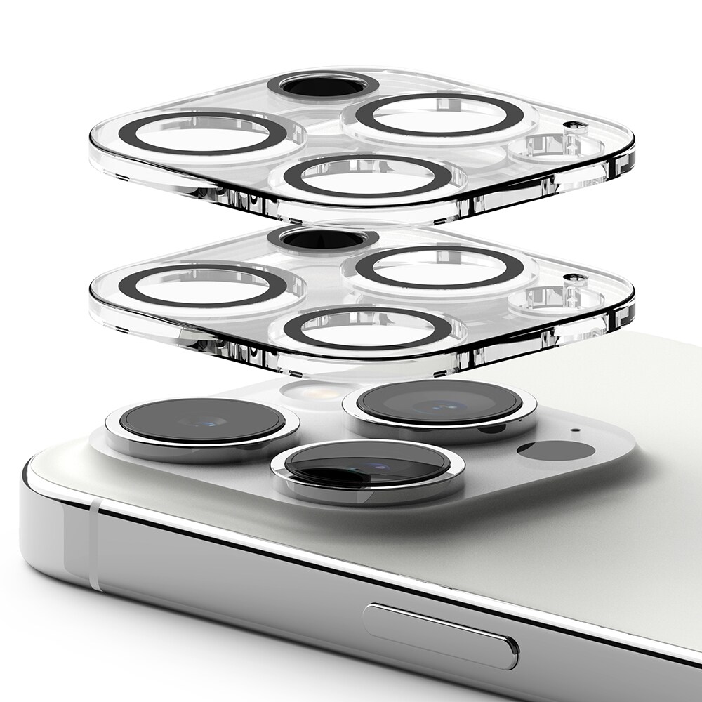 iPhone 15 Pro Kamerabeskyttelse i glas (2-pak)