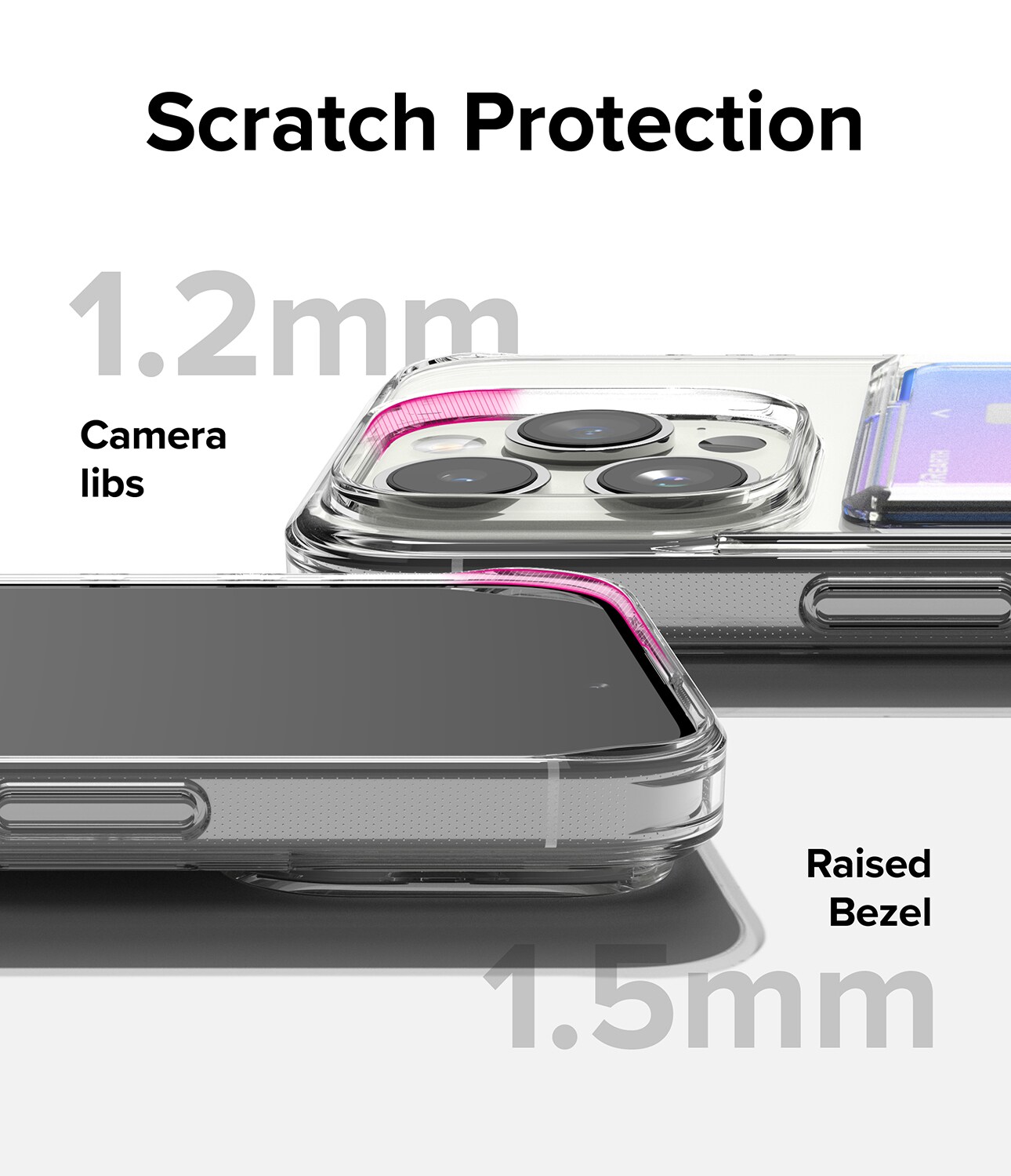 iPhone 15 Pro Max Fusion cover med kortholder, Gennemsigtig