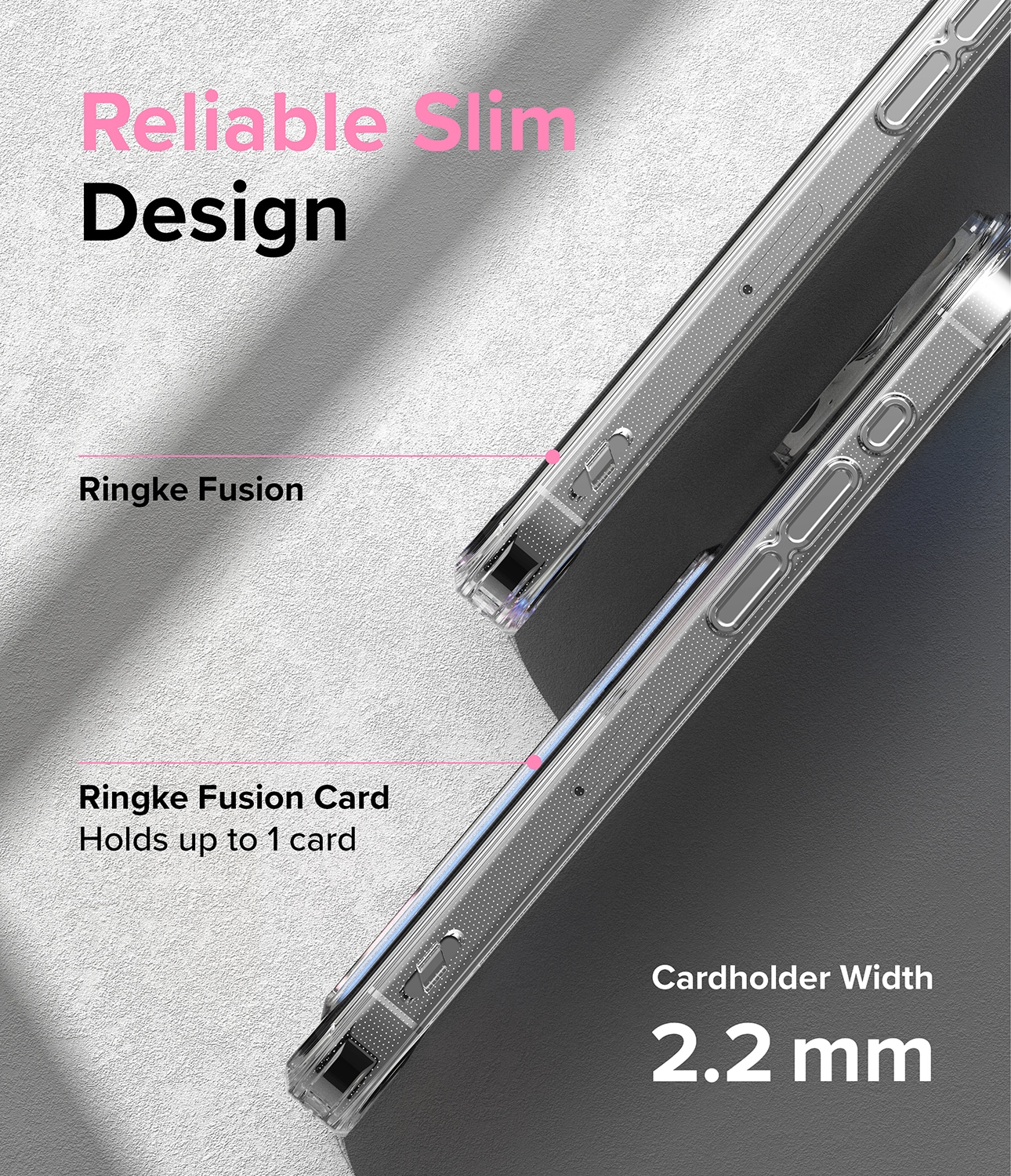 iPhone 15 Pro Max Fusion cover med kortholder, Gennemsigtig