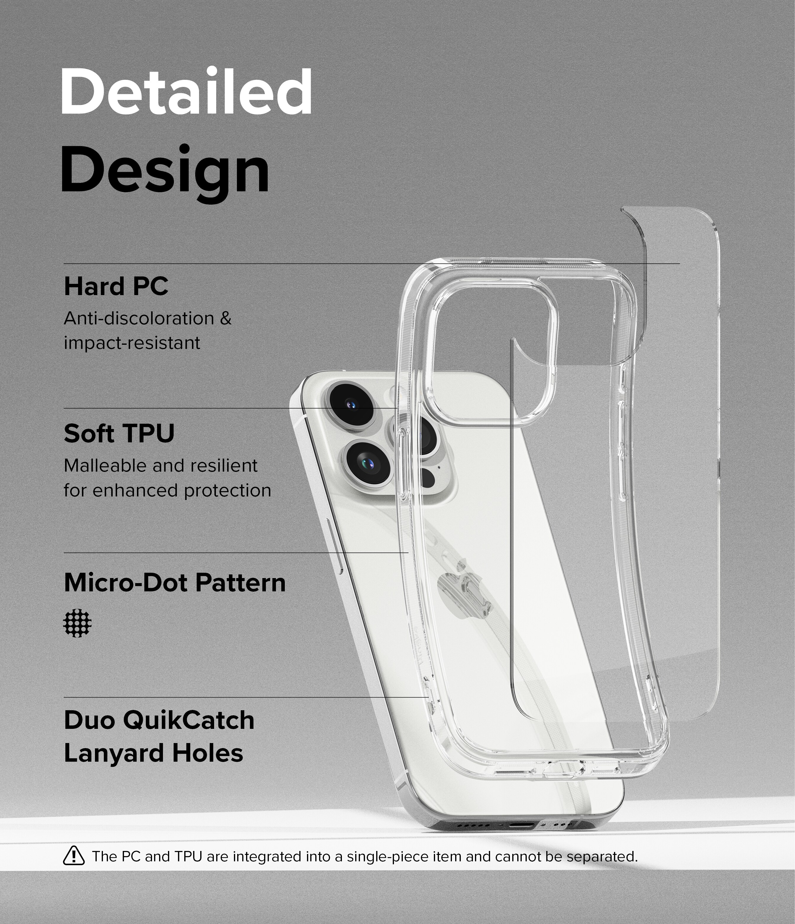 iPhone 15 Pro Fusion cover, Gennemsigtig