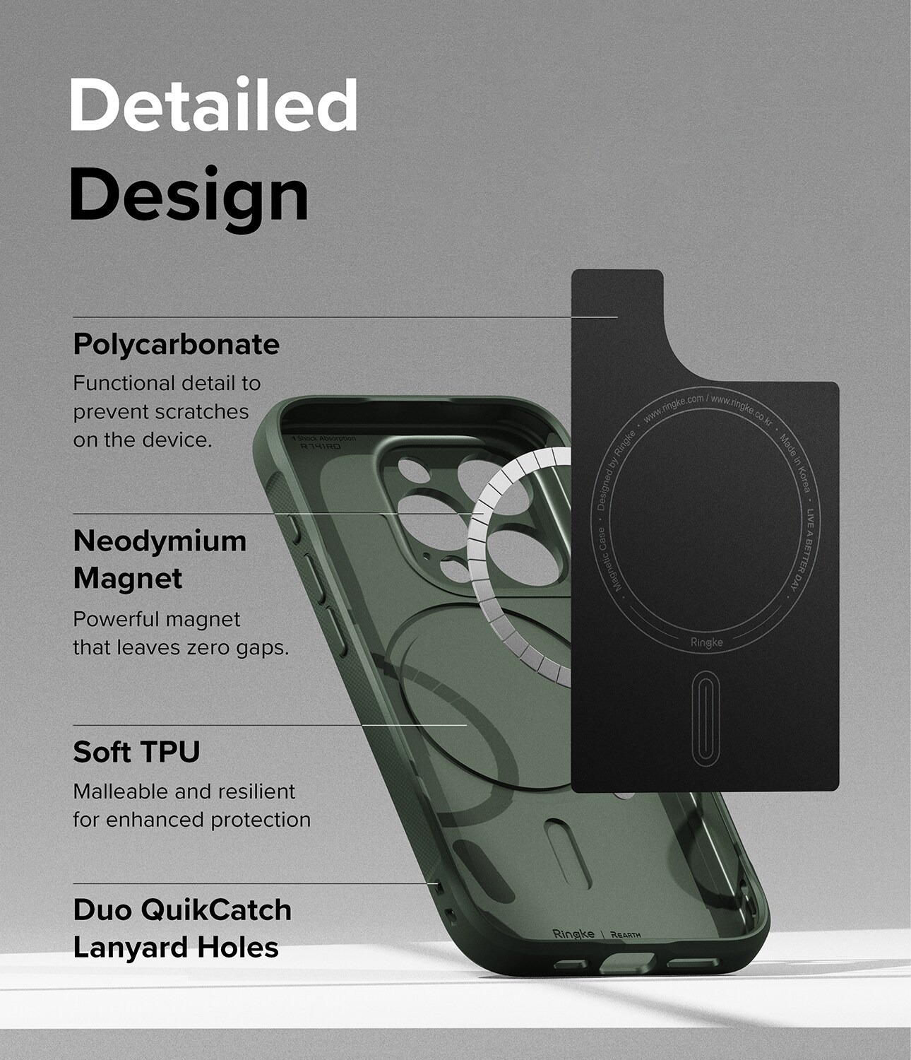 iPhone 15 Pro Onyx MagSafe cover, Dark Green