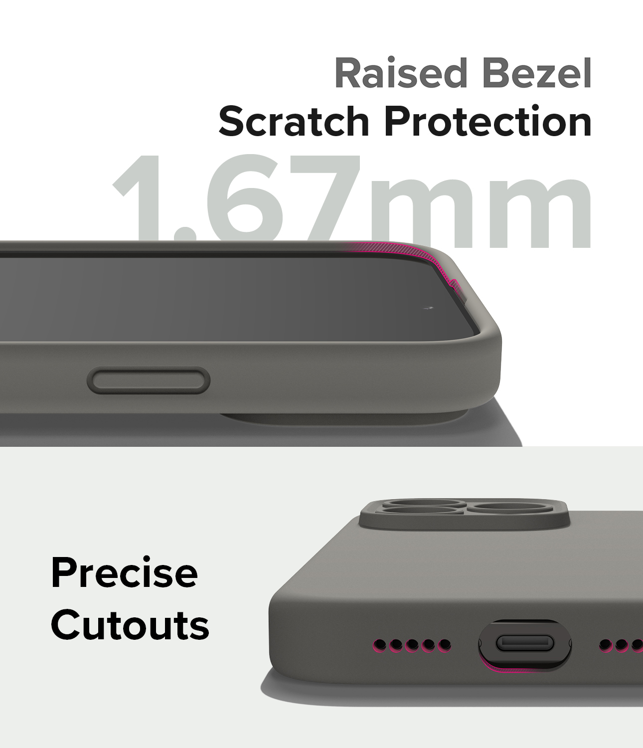 iPhone 15 Pro MagSafe silikonecover, Grå