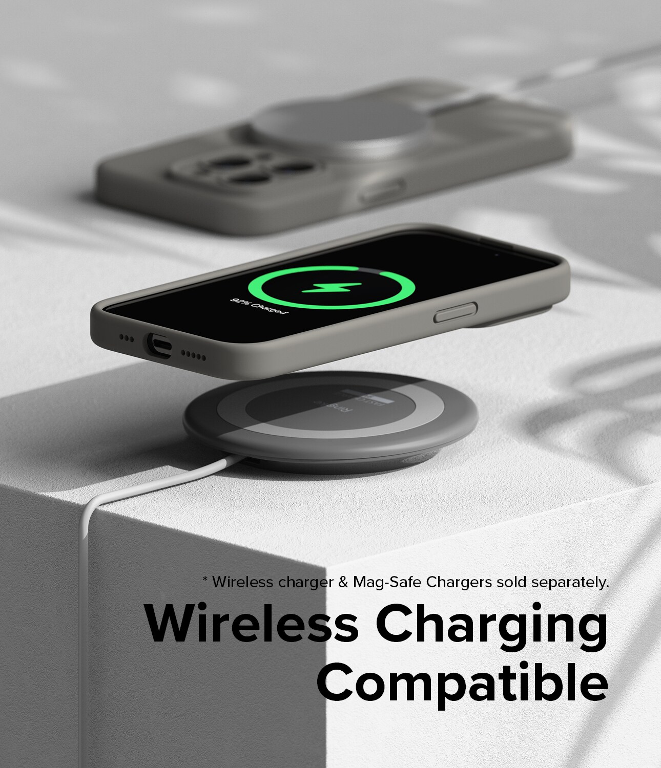 iPhone 15 Pro MagSafe silikonecover, Grå