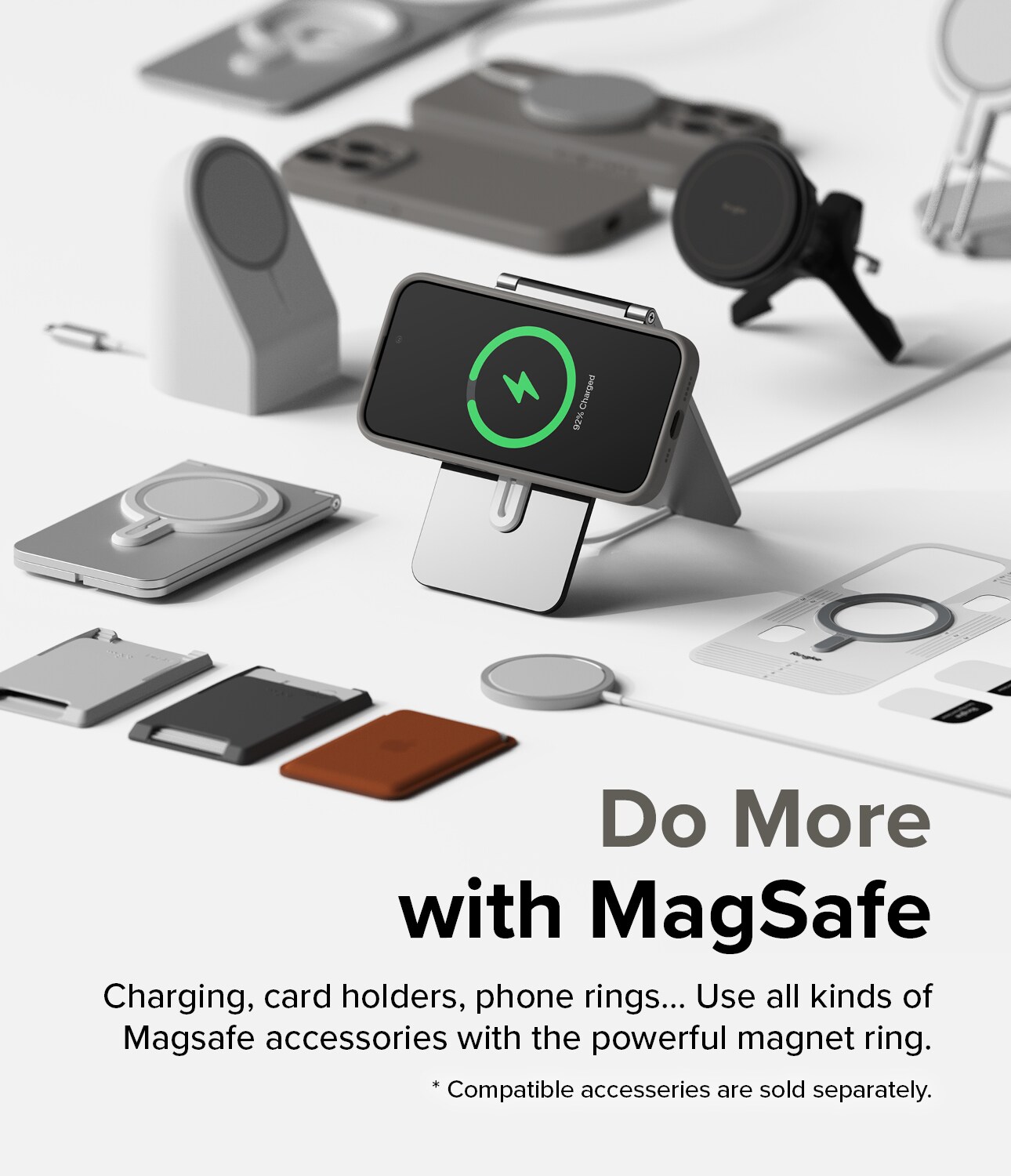 iPhone 15 Pro MagSafe silikonecover, Grå