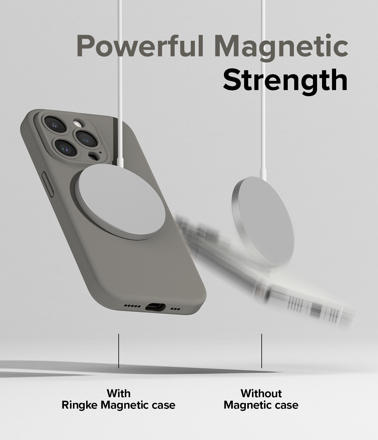 iPhone 15 Pro MagSafe silikonecover, Grå
