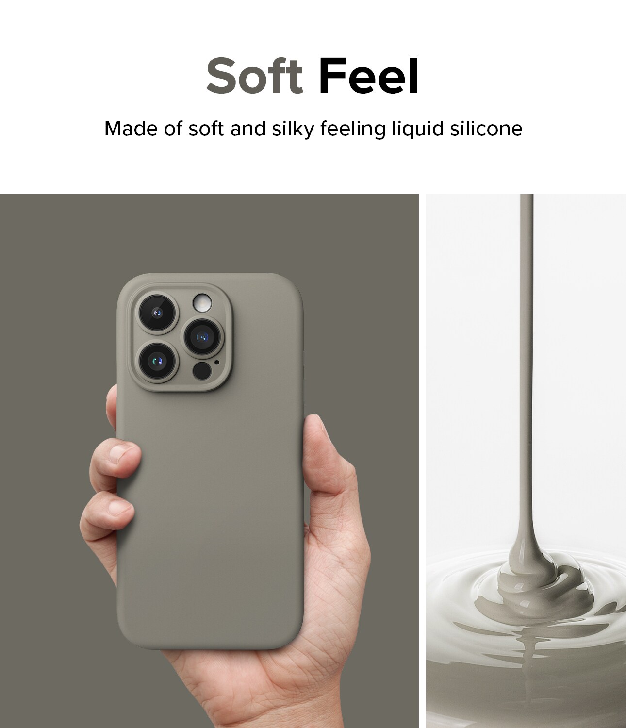 iPhone 15 Pro MagSafe silikonecover, Grå
