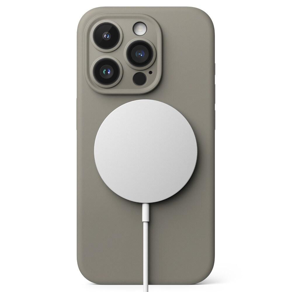 iPhone 15 Pro MagSafe silikonecover, Grå