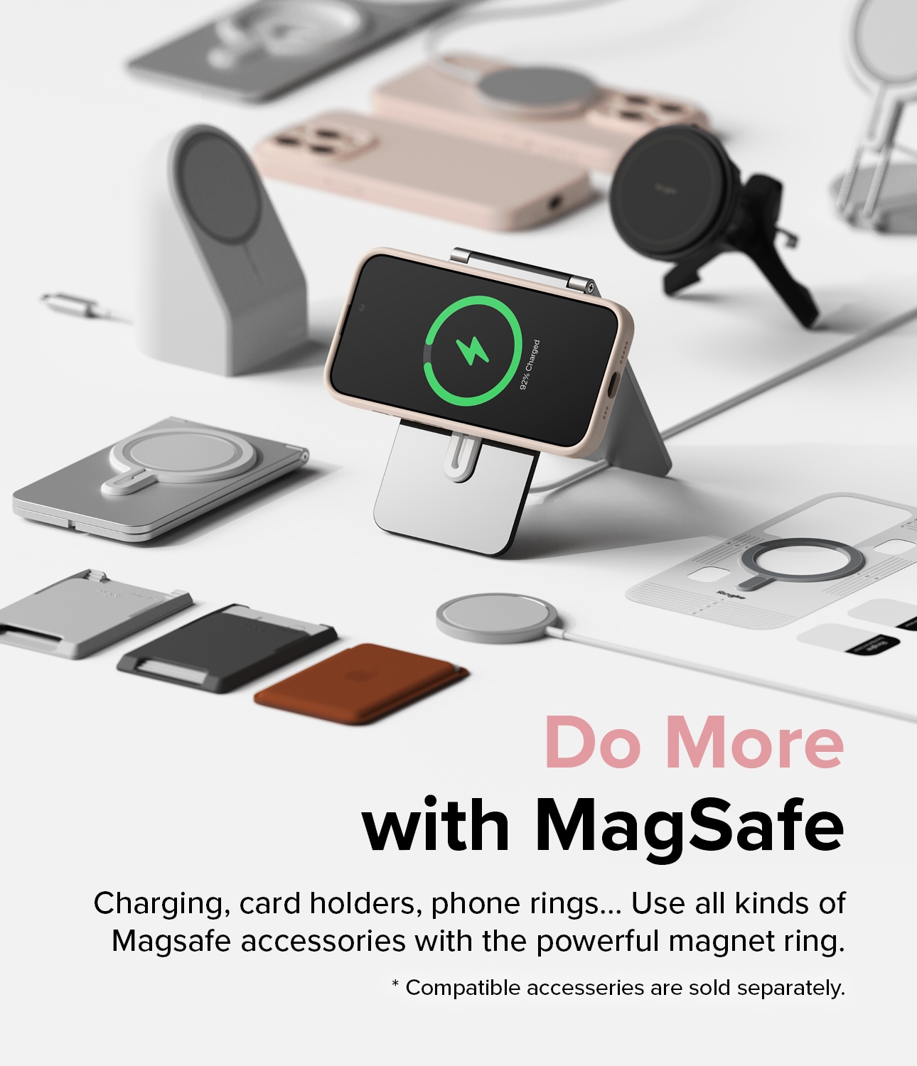 iPhone 15 Pro MagSafe silikonecover, Pink Sand