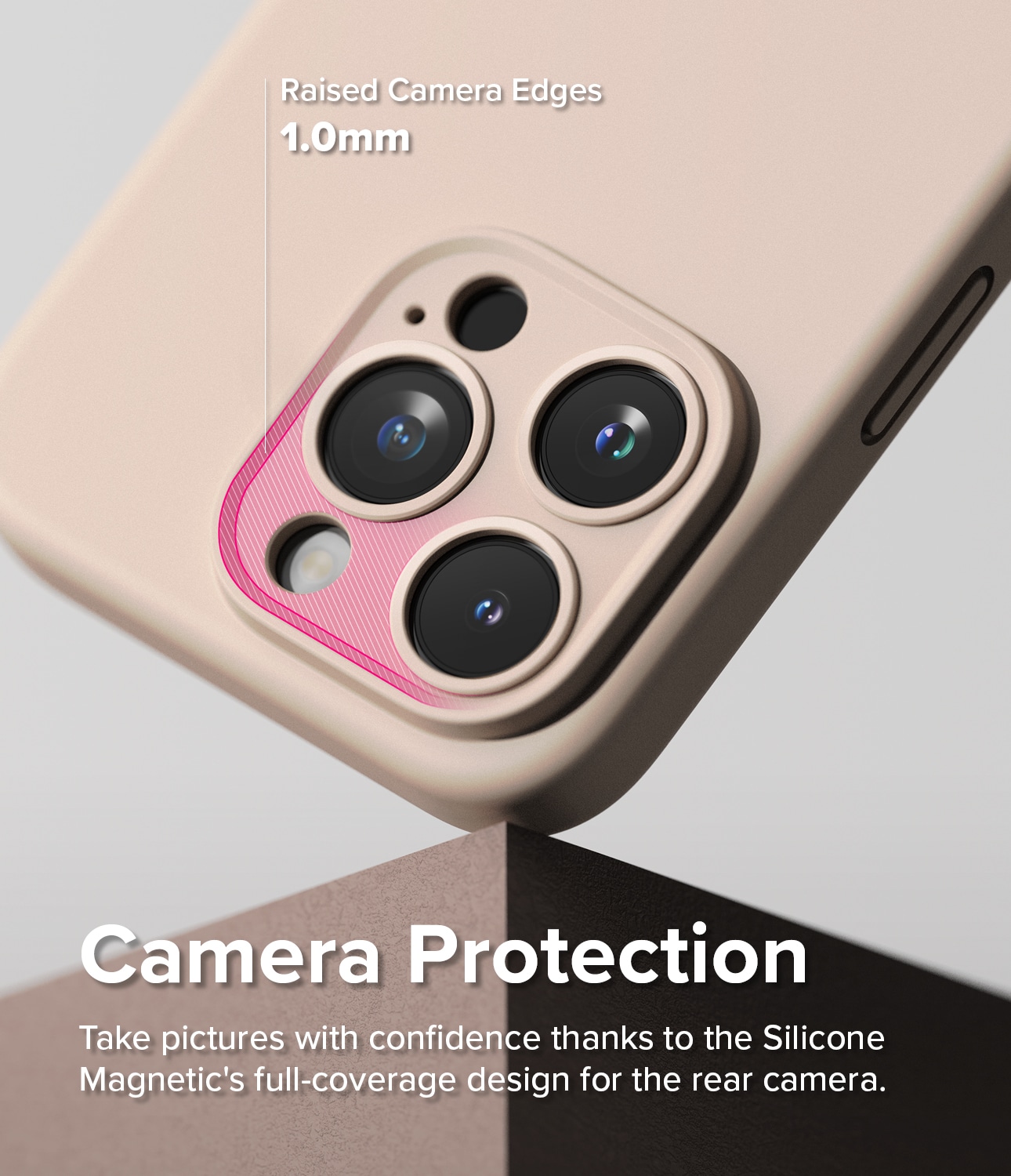 iPhone 15 Pro MagSafe silikonecover, Pink Sand