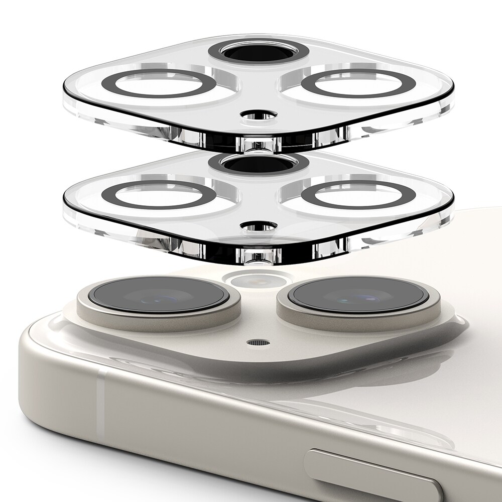 iPhone 15 Plus Kamerabeskyttelse i glas (2-pak)