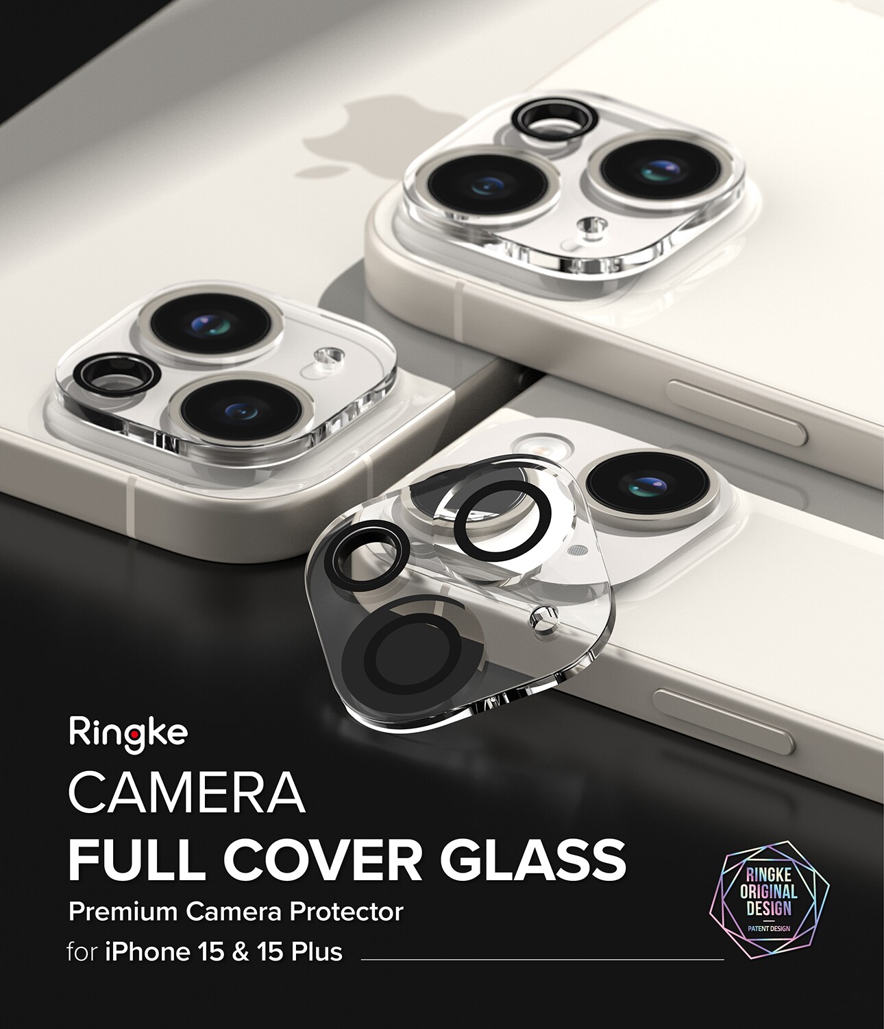 iPhone 15 Plus Kamerabeskyttelse i glas (2-pak)