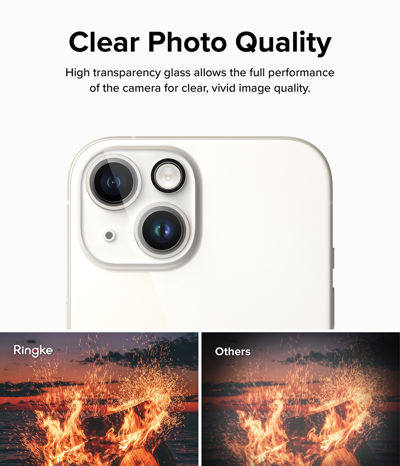 iPhone 15 Plus Kamerabeskyttelse i glas (2-pak)