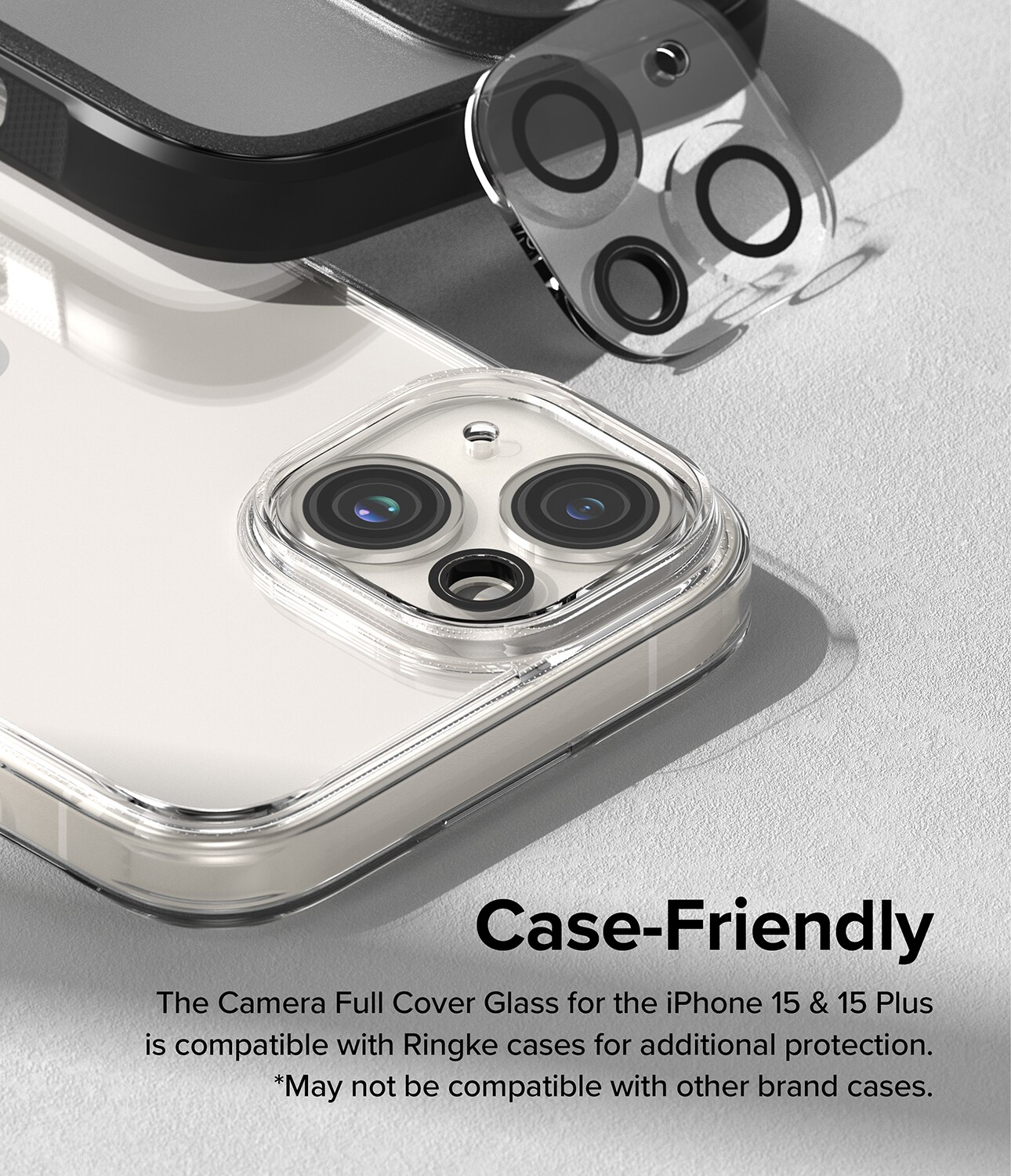 iPhone 15 Plus Kamerabeskyttelse i glas (2-pak)