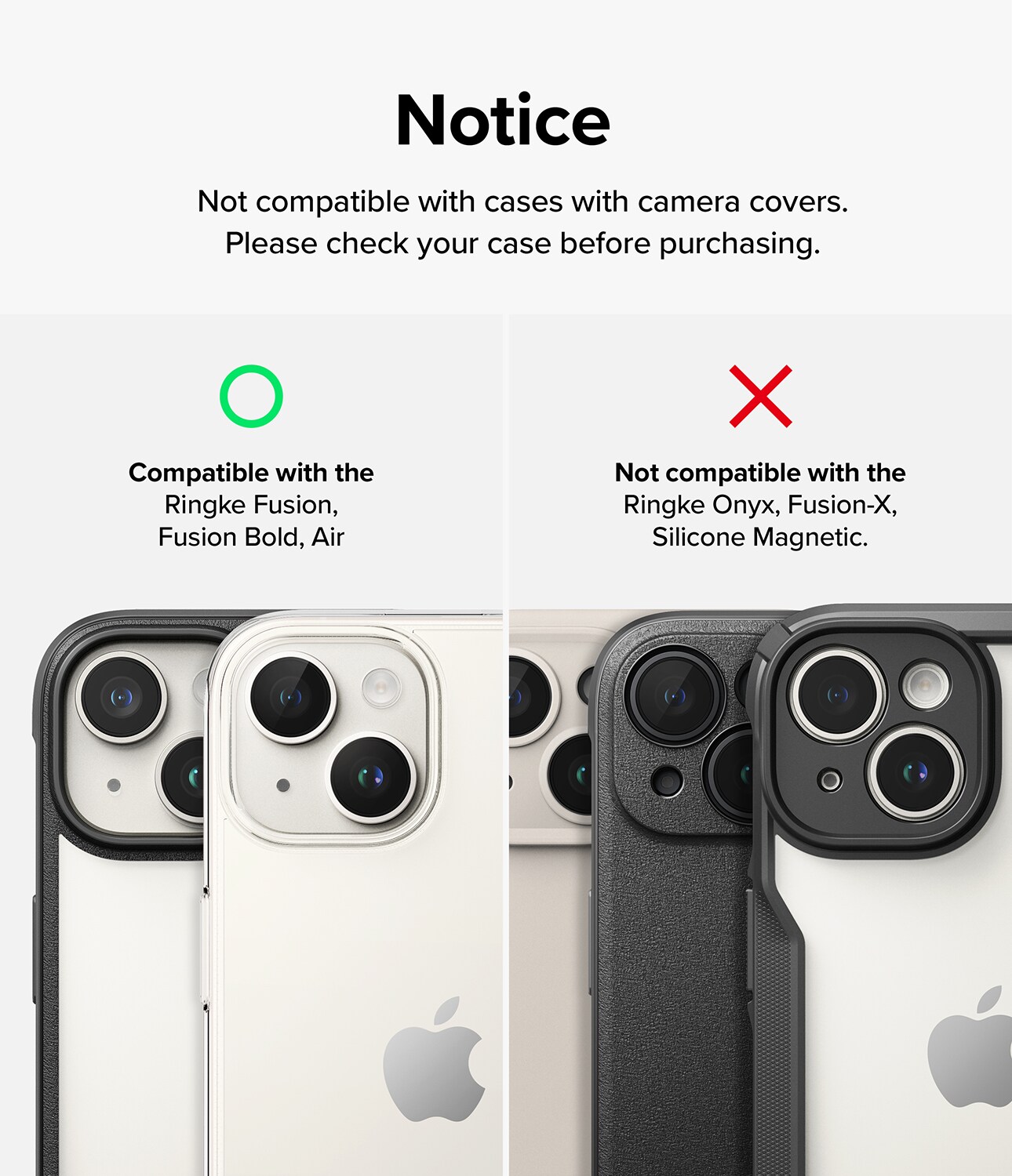iPhone 15 Kamerabeskyttelse i glas (2-pak)