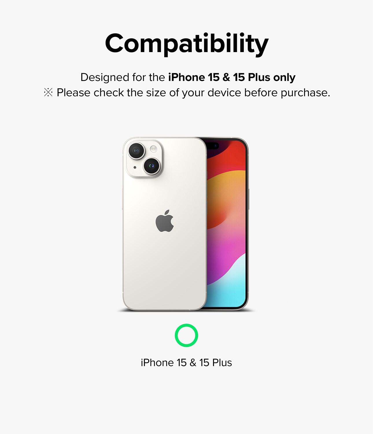 iPhone 15 Plus Linsebeskyttelse med aluminiumramme, Sort