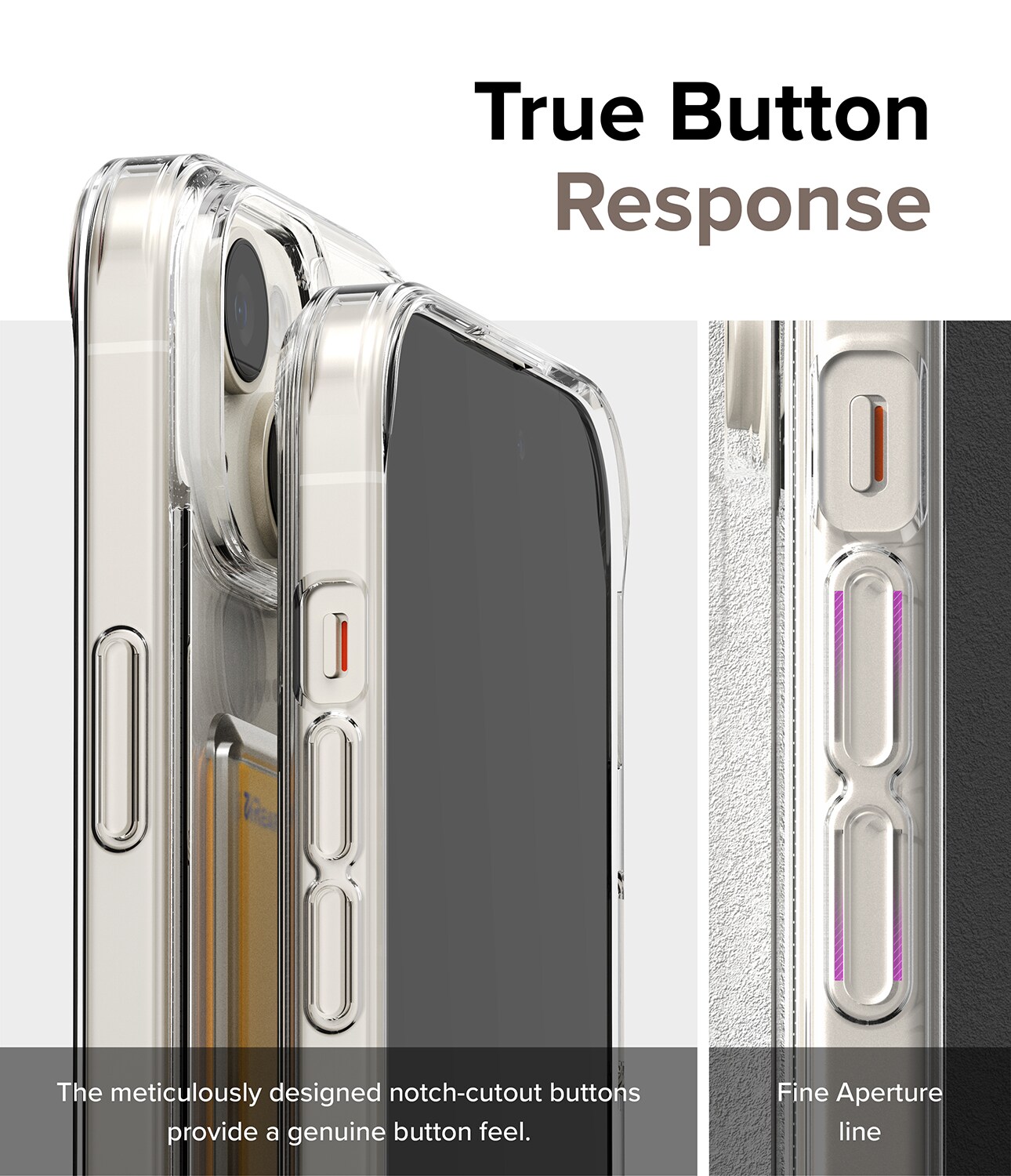 iPhone 15 Fusion cover med kortholder, Gennemsigtig