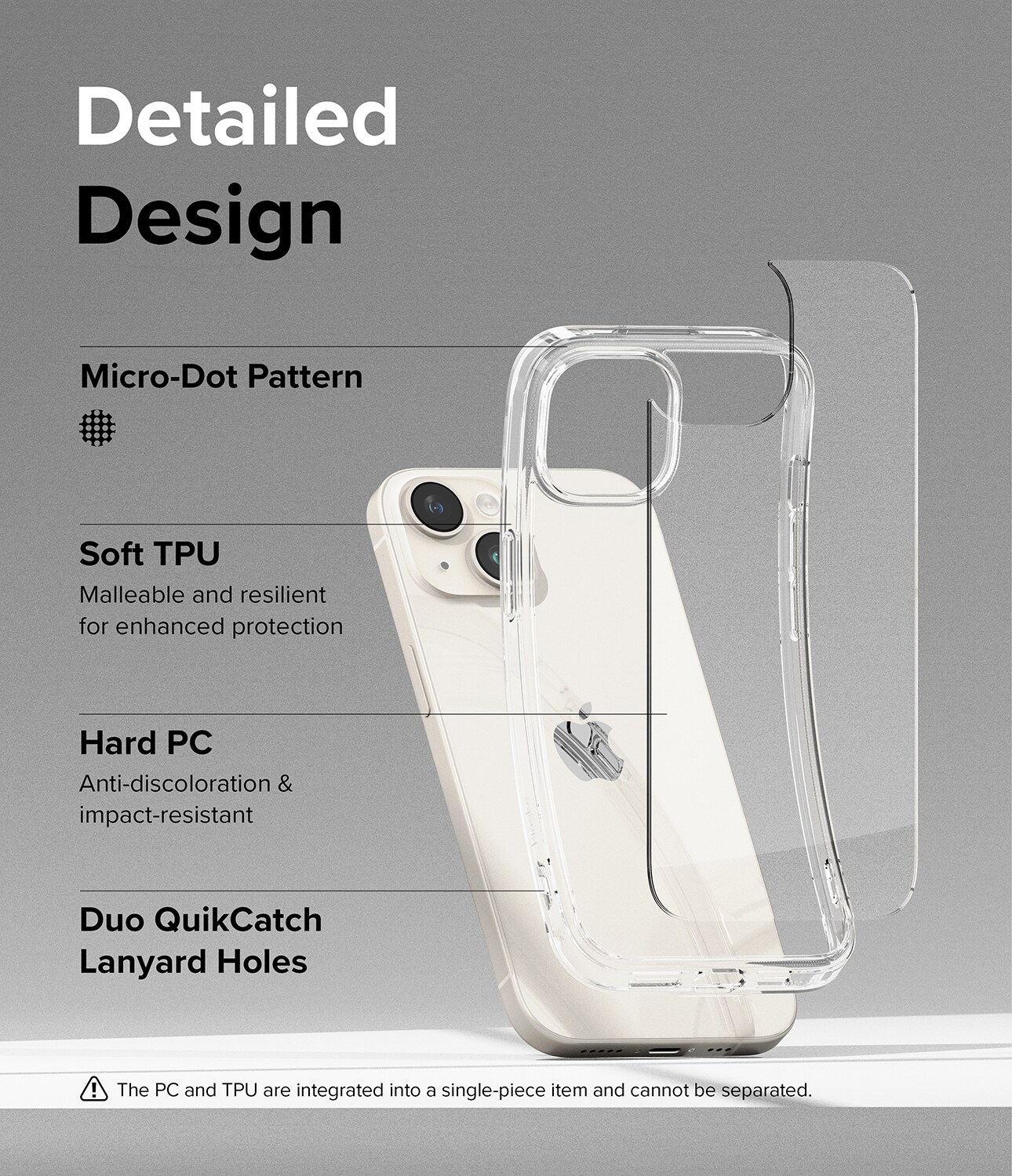 iPhone 15 Fusion cover, Gennemsigtig