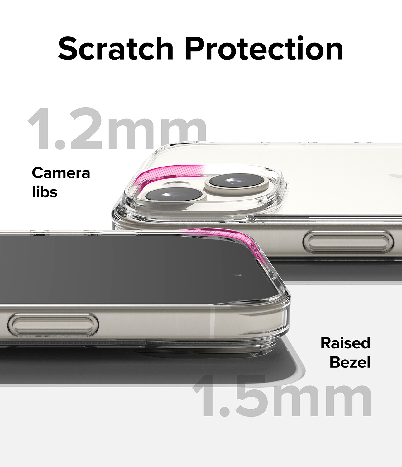 iPhone 15 Fusion cover, Gennemsigtig
