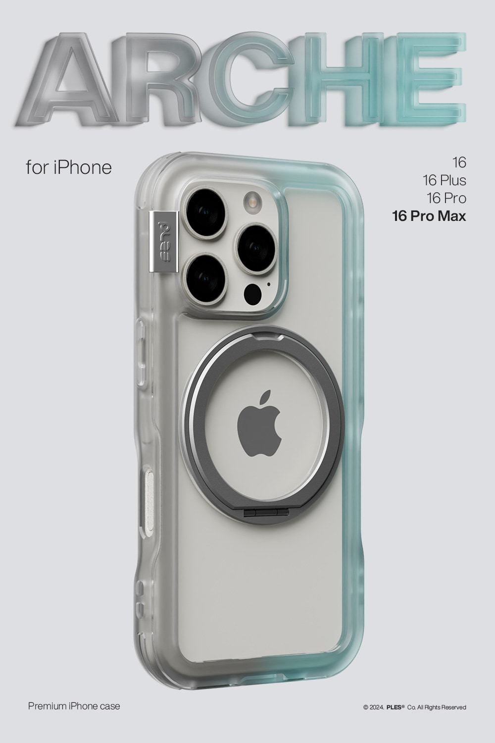 iPhone 16 Pro Max Arche MagSafe Cover med stativ Pink/Future Dusk