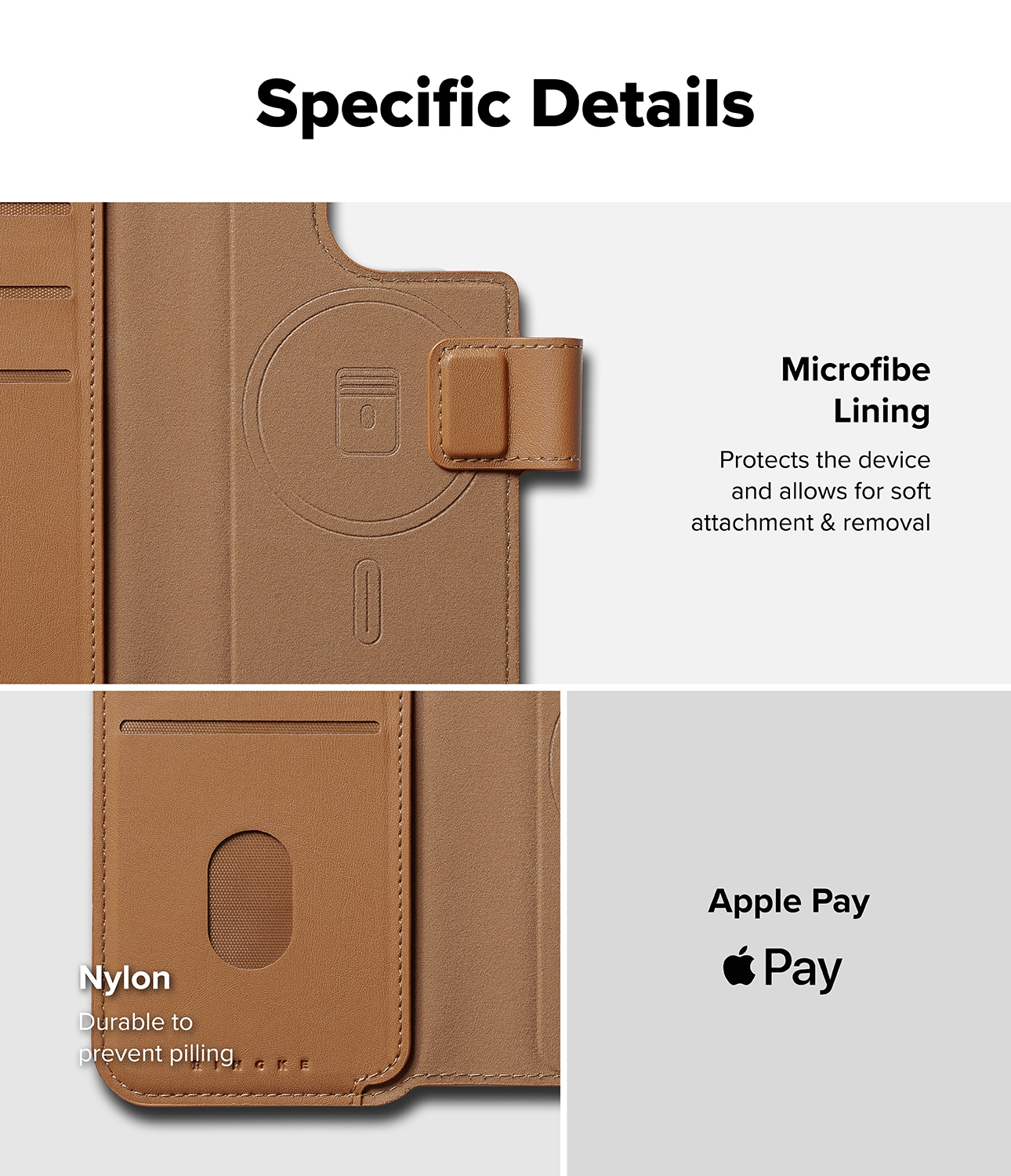 iPhone 14 Plus Folio Wallet Magnetic, Brun