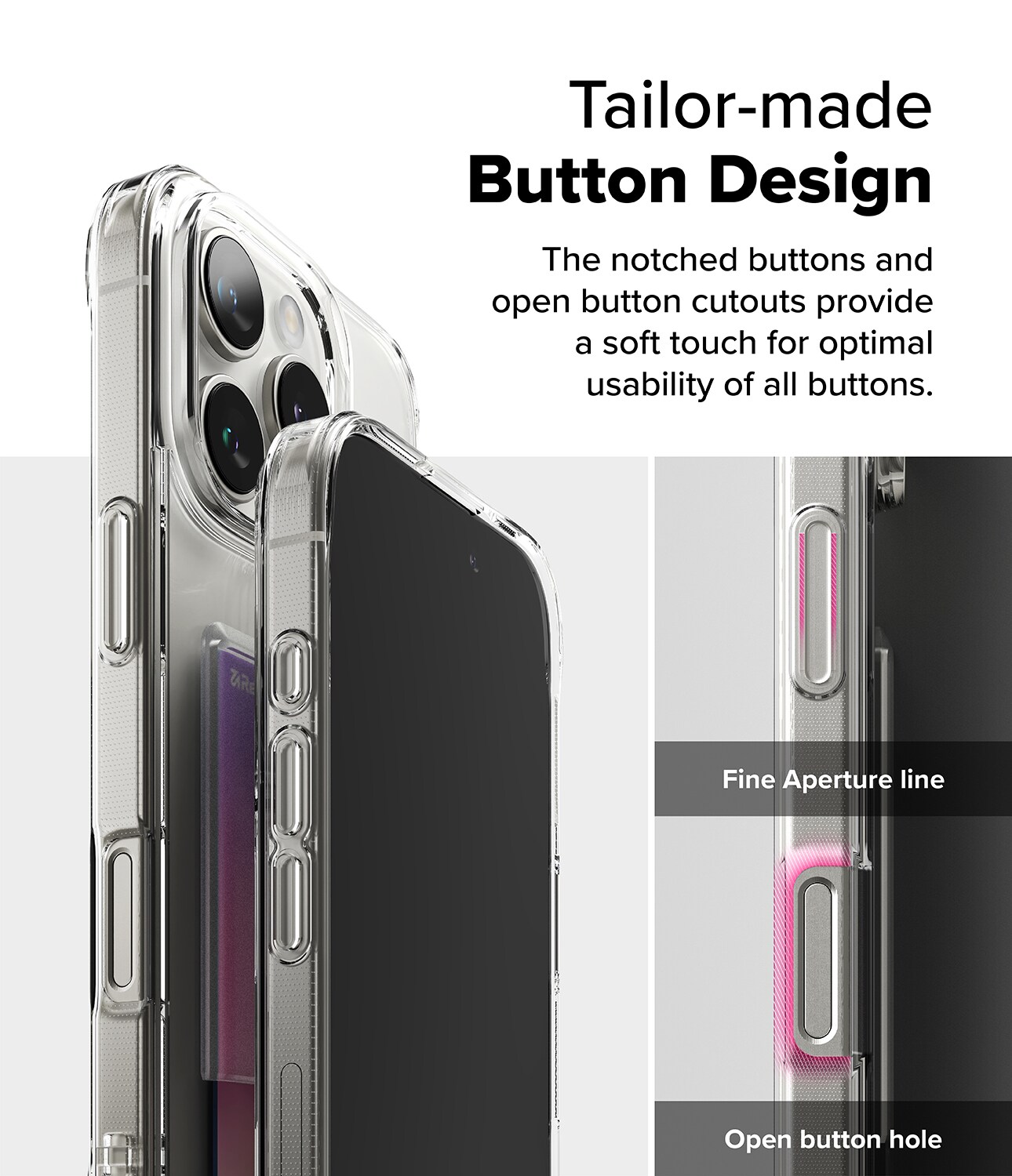 iPhone 16 Pro Max Fusion cover med kortholder, Gennemsigtig